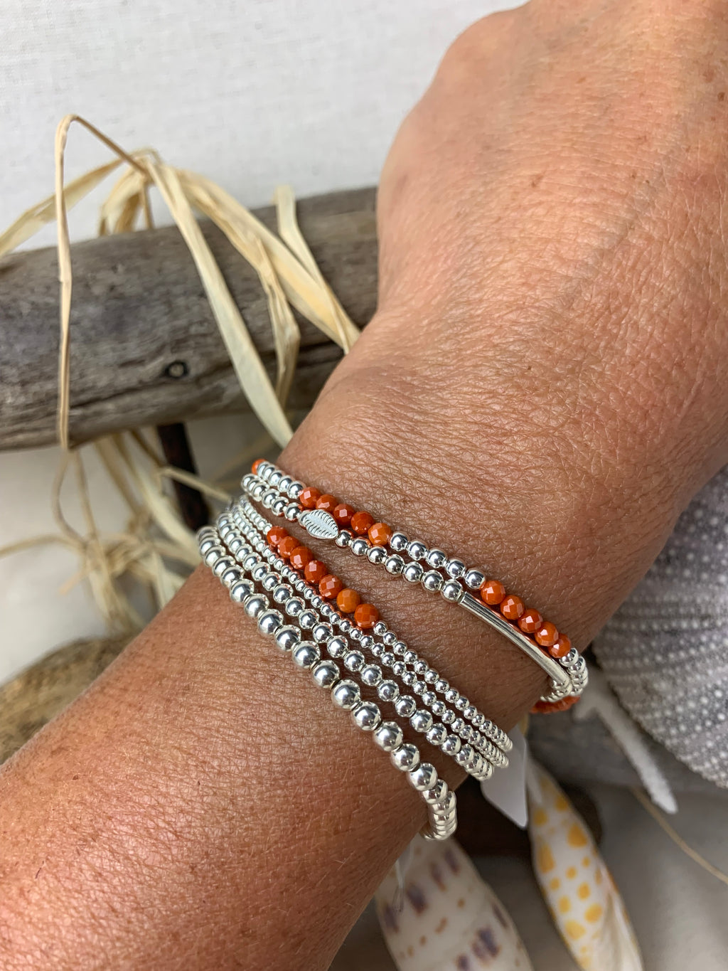 Bracelet Soleil zirconium Dark Papaye en argent 925 - Perles en Provence (photo 3)