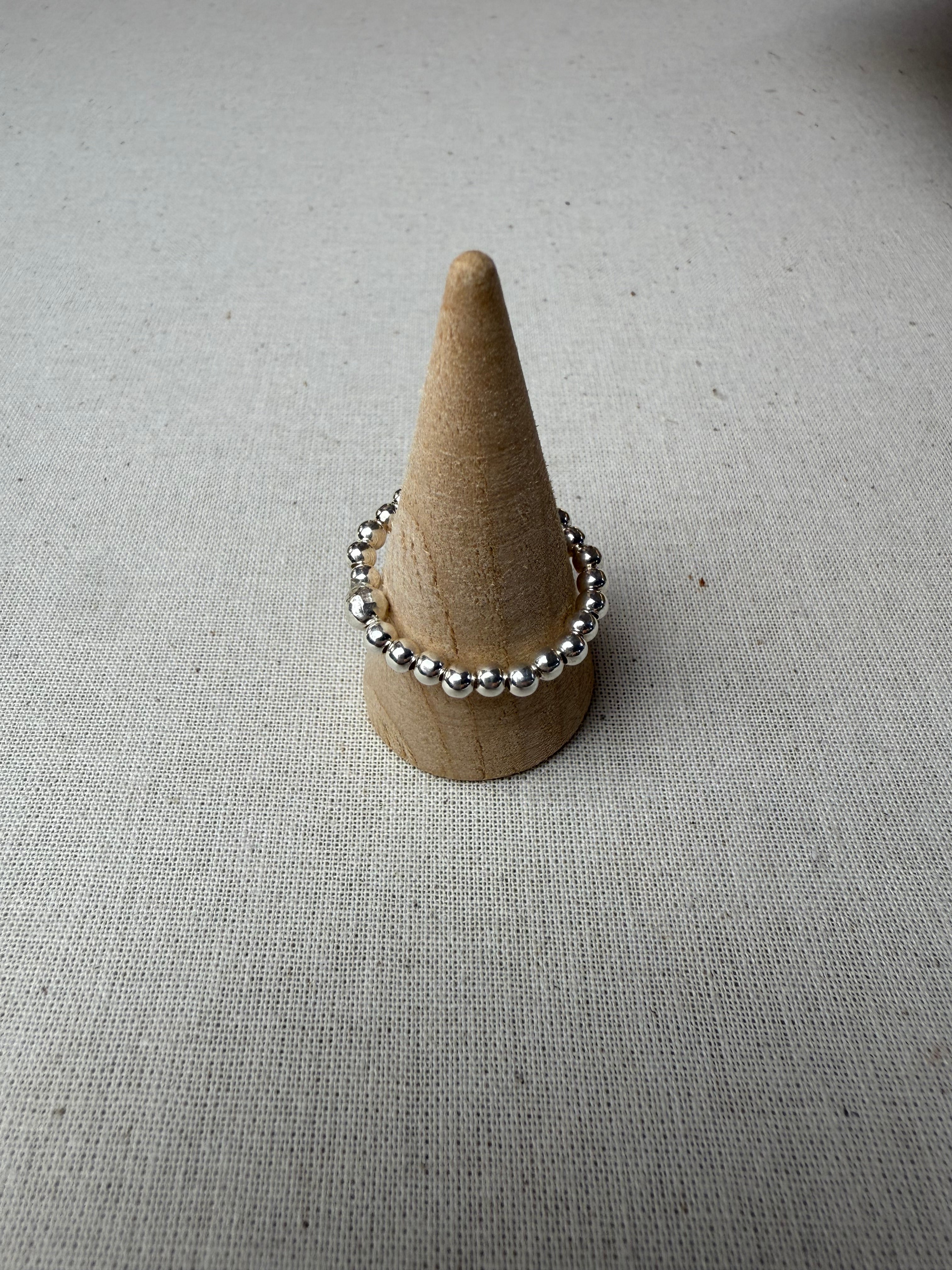 Bague Perles Argent 3 mm - Perles en Provence