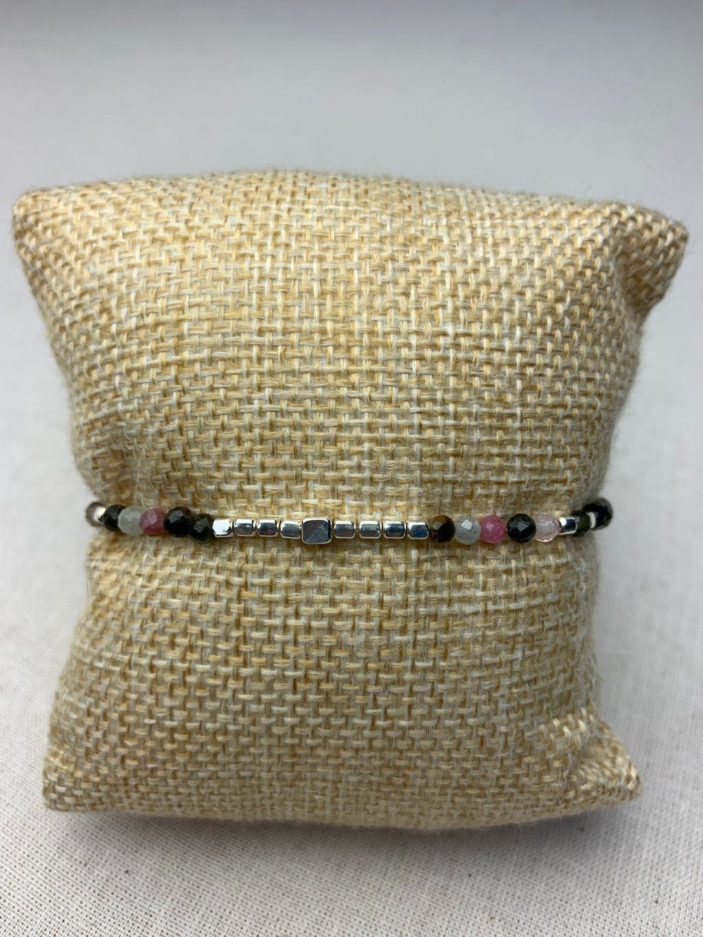 Bracelet Marine Tourmaline en argent 925 - Perles en Provence