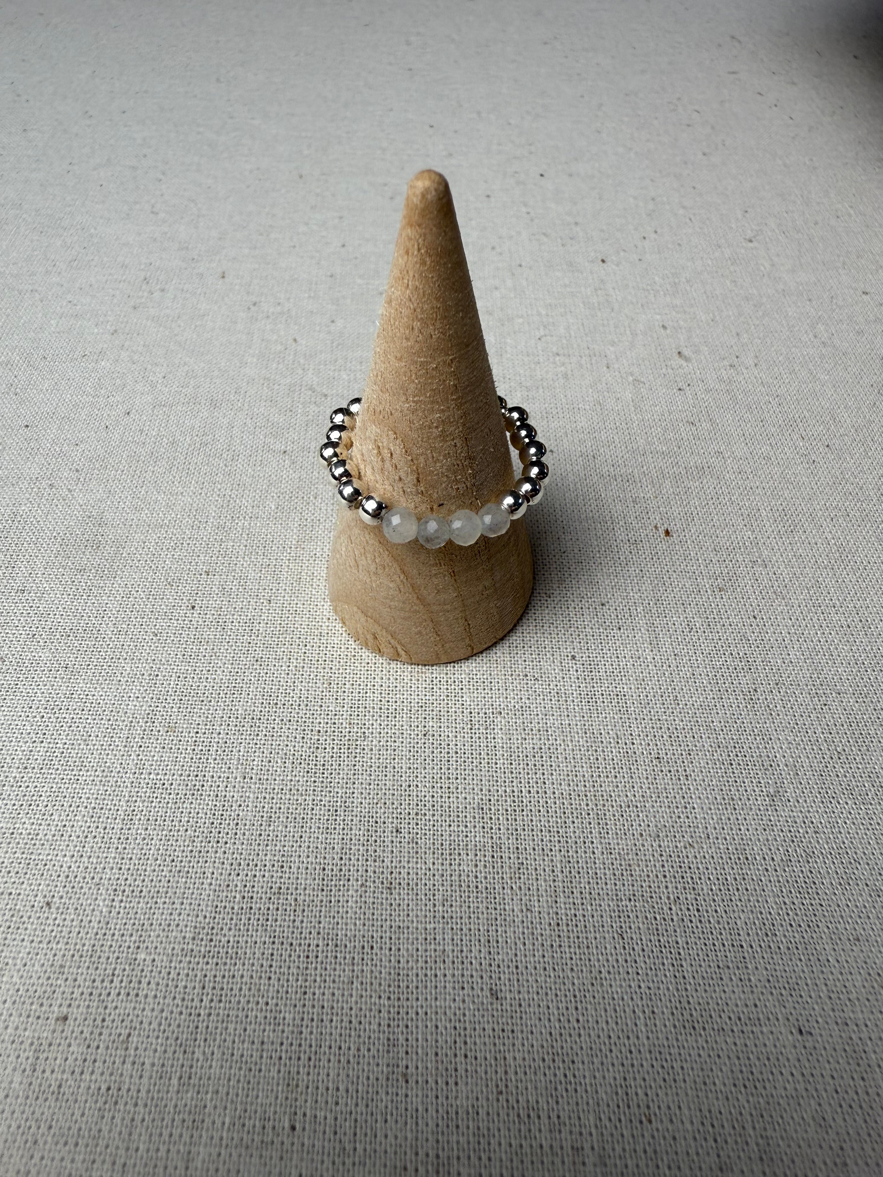 Bague Pierre de Lune en argent 925 - Perles en Provence