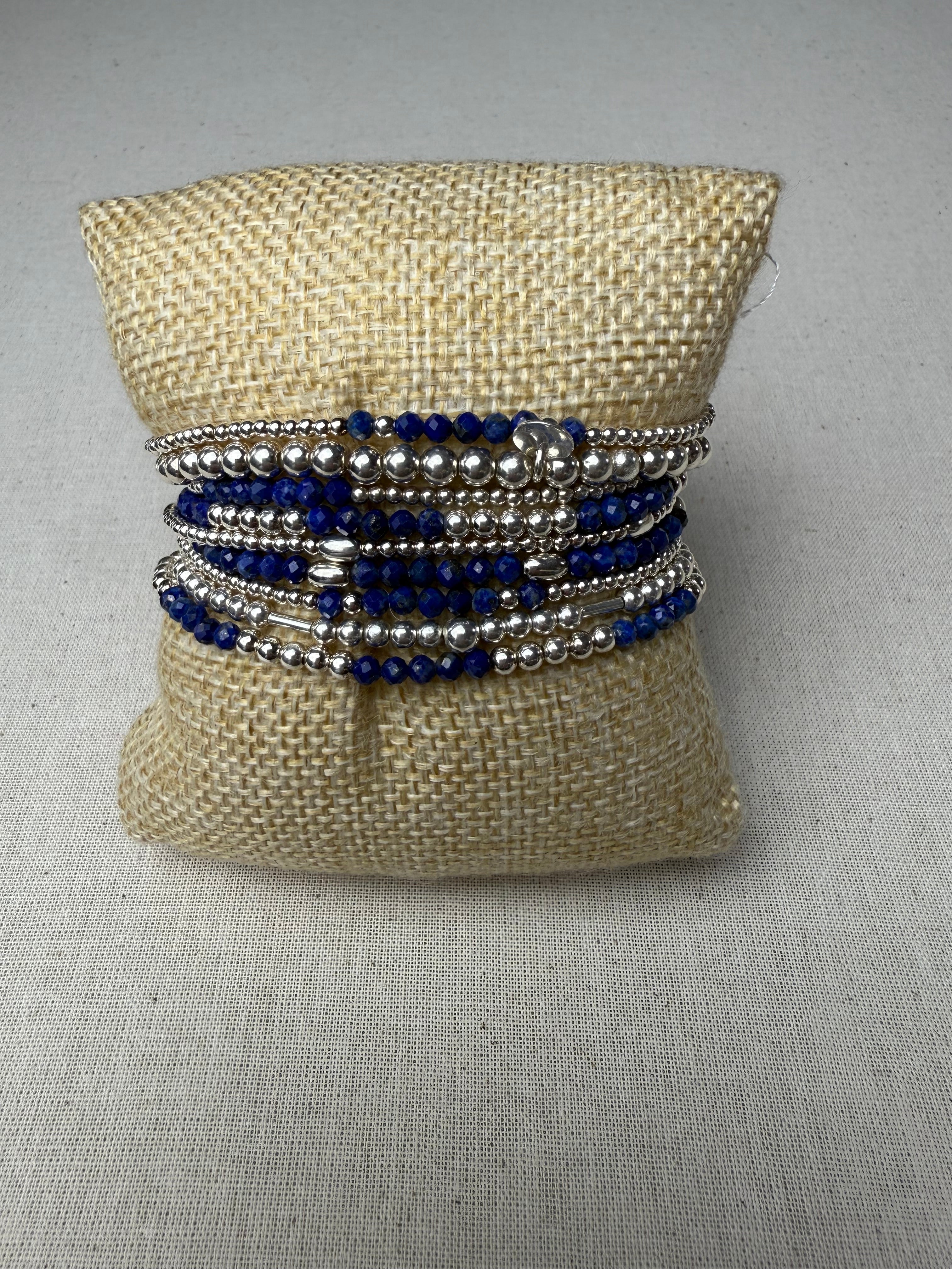 Bracelet Soleil Lapis Afghanistan - Perles en Provence (photo 2)