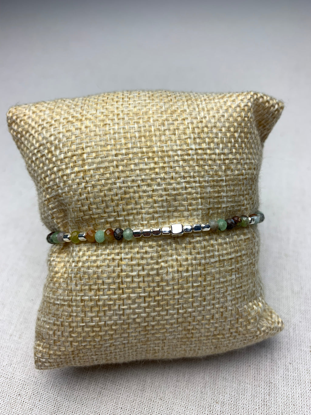 Bracelet Marine Tourmaline en argent 925 - Perles en Provence (photo 2)