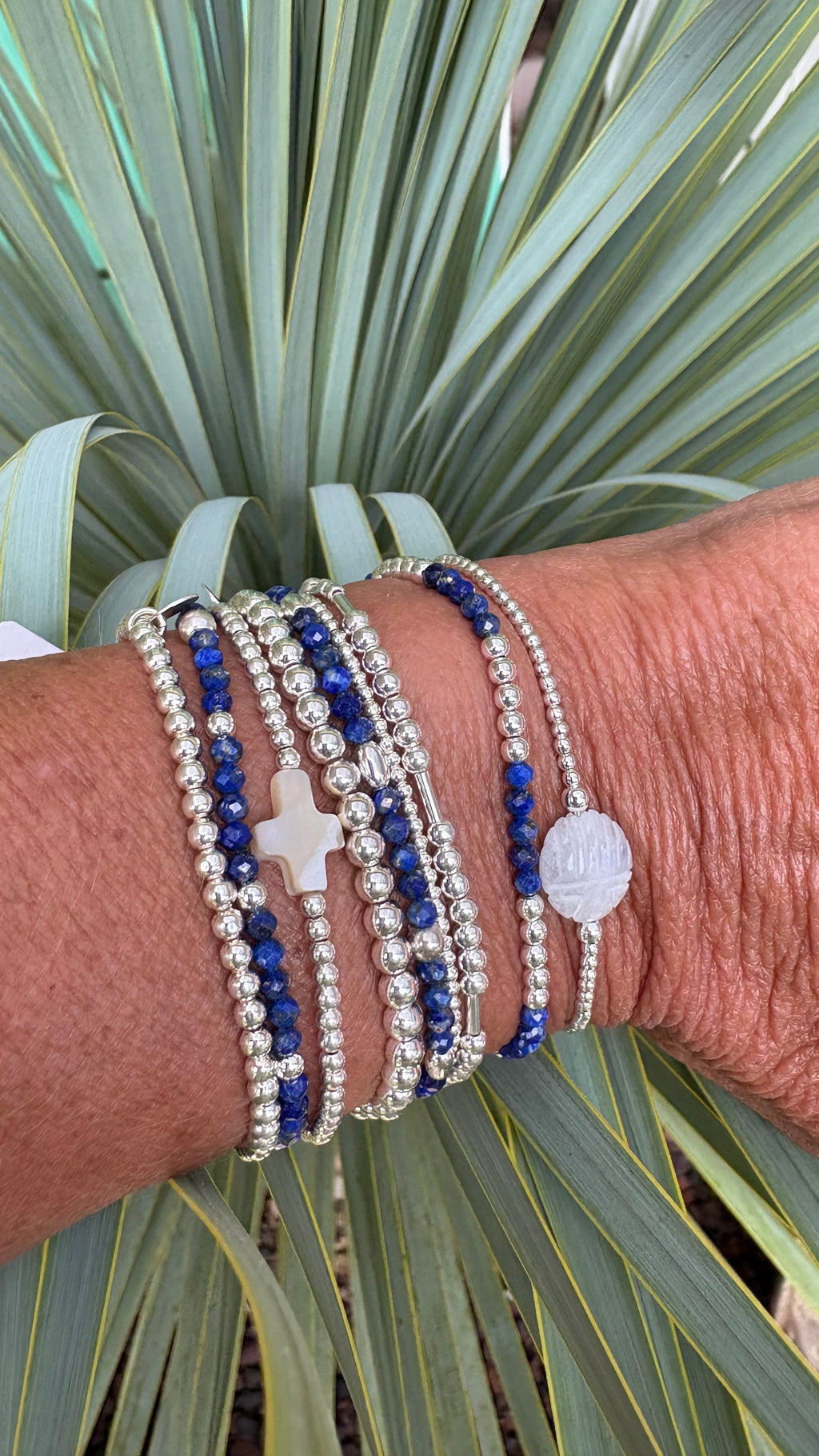 Bracelet Croix Nacre AAA en argent 925 - Perles en Provence (photo 3)