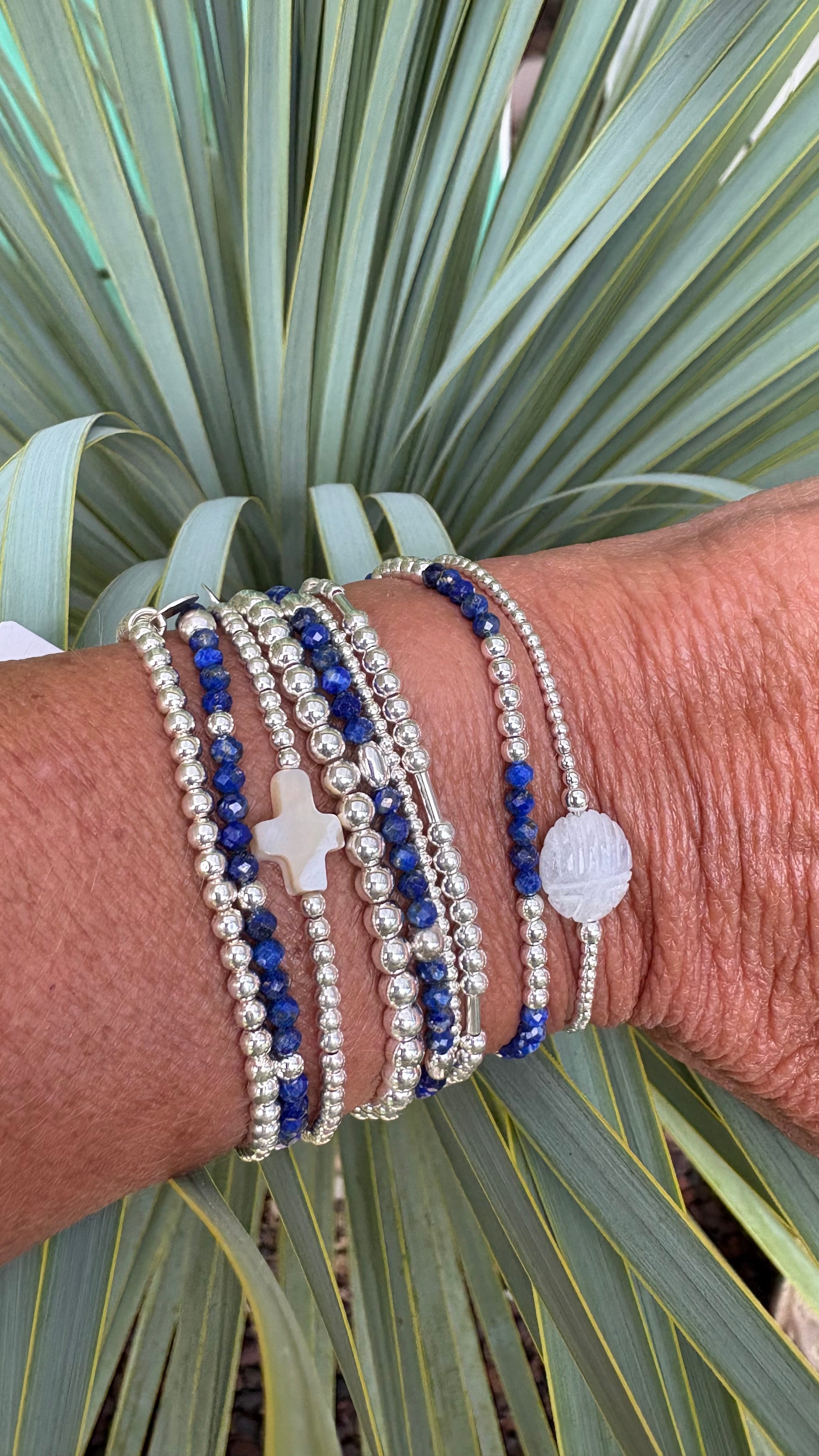 Bracelet Croix Nacre AAA en argent 925 - Perles en Provence (photo 3)