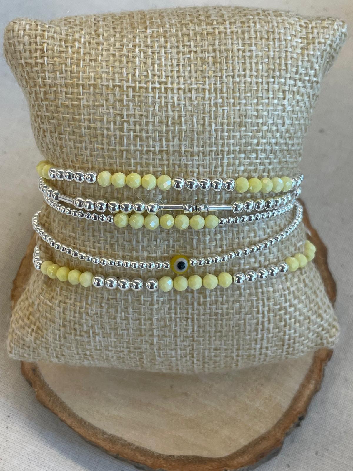 Bracelet Soleil Zirconium Yellow en argent 925 - Perles en Provence (photo 4)
