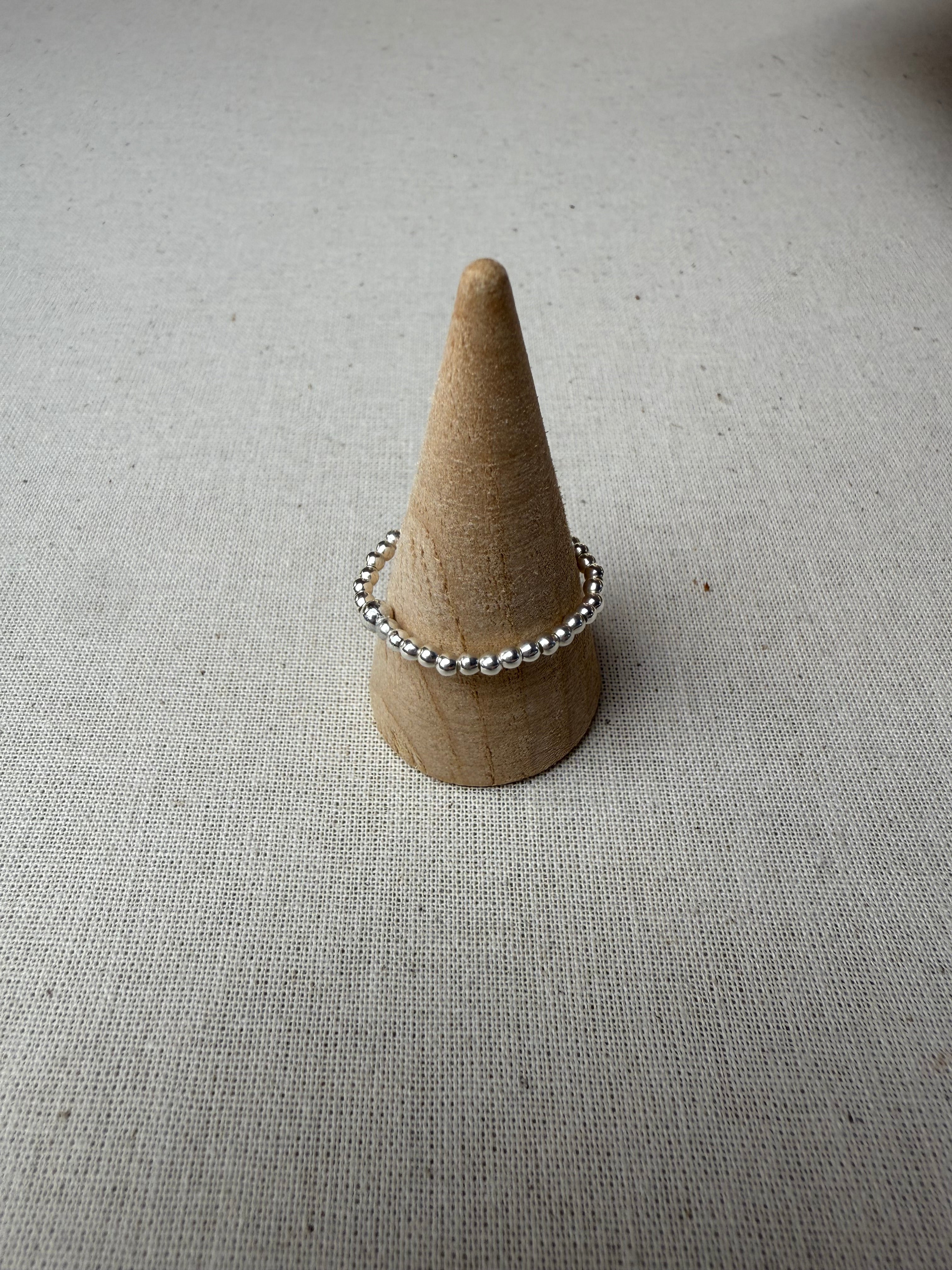 Bague Perles Argent 2 mm - Perles en Provence