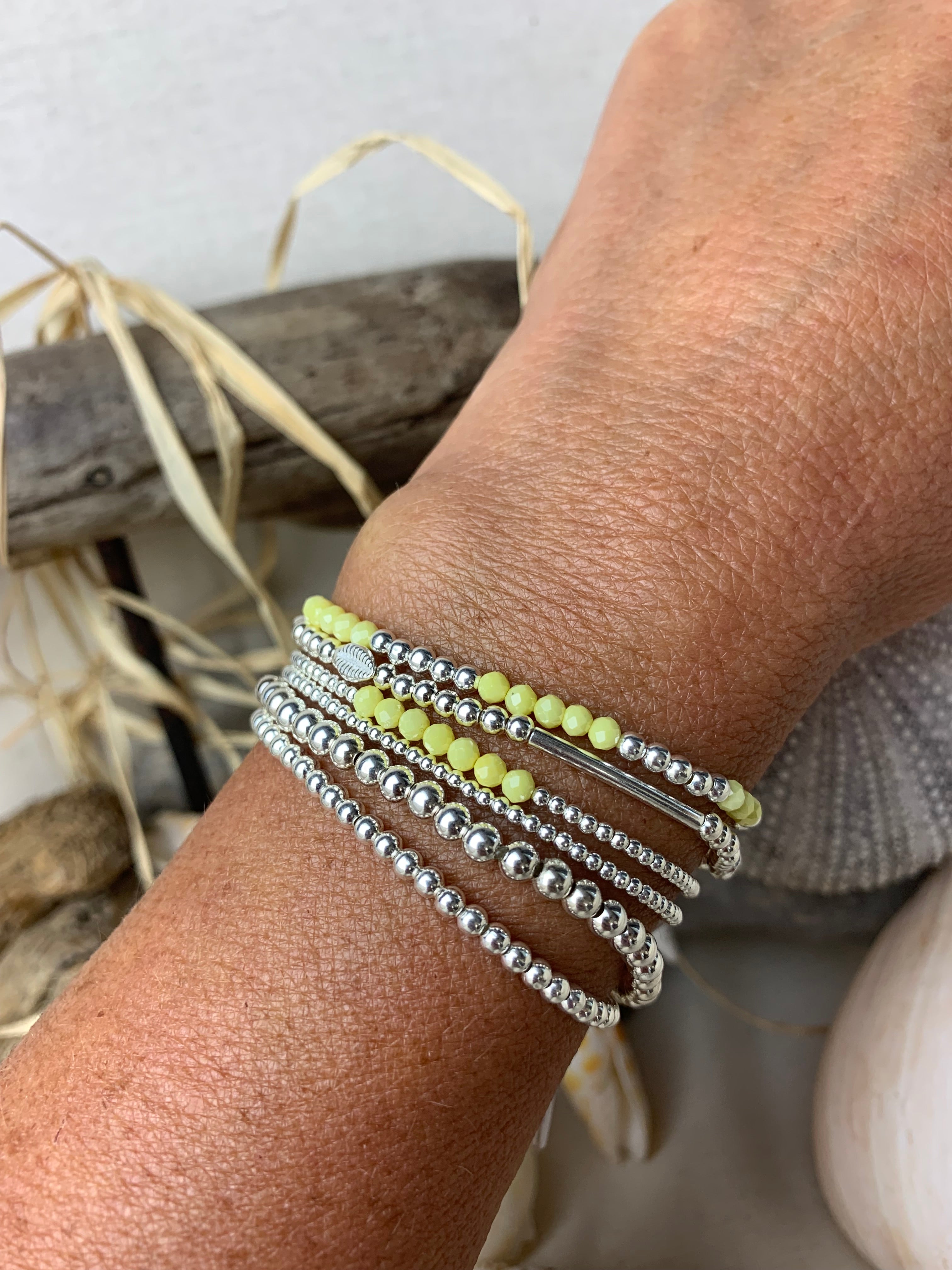 Bracelet Soleil Zirconium Yellow en argent 925 - Perles en Provence (photo 3)