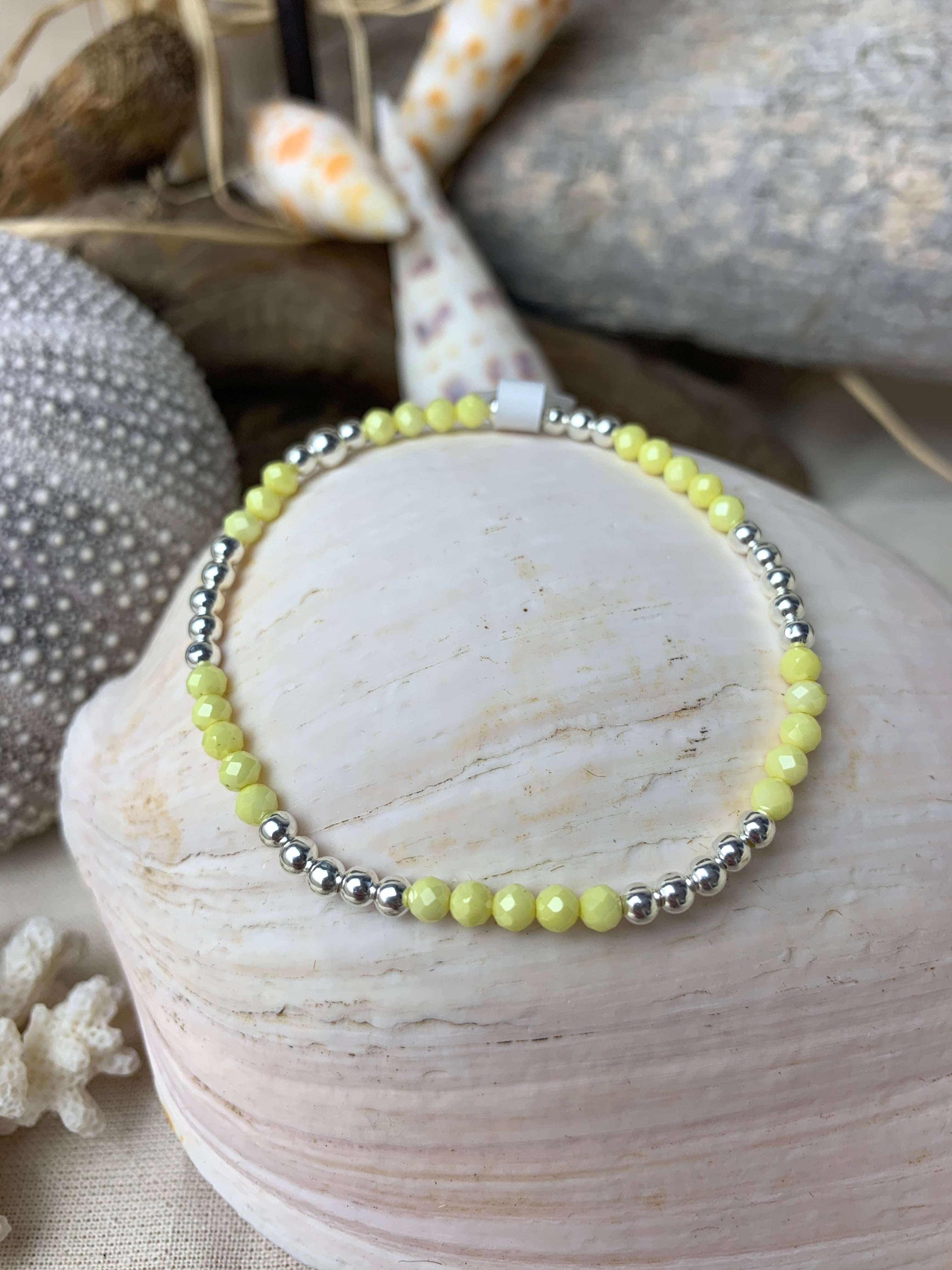 Bracelet Soleil Zirconium Yellow en argent 925 - Perles en Provence (photo 2)