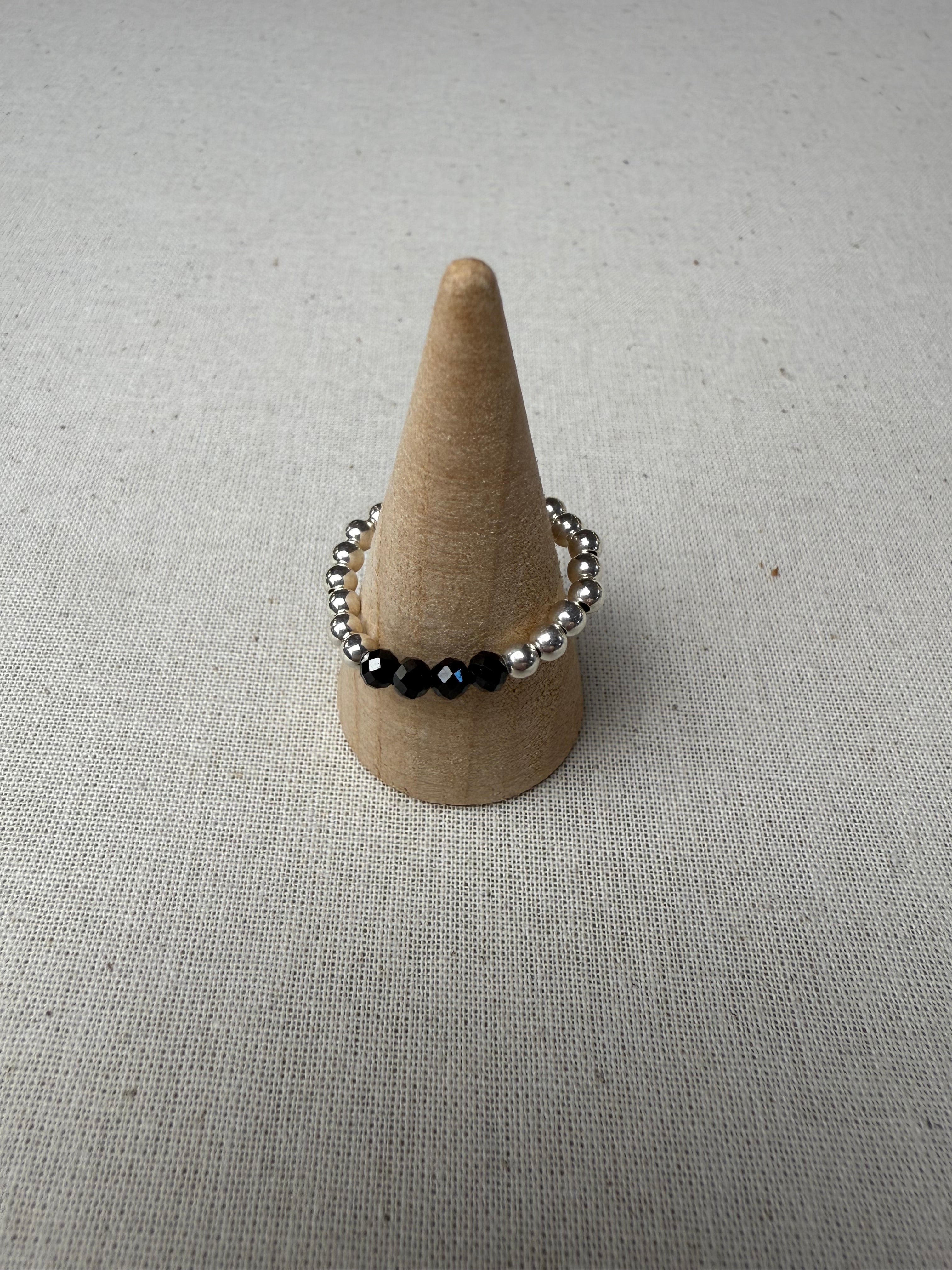 Bague Onyx en argent 925 - Perles en Provence