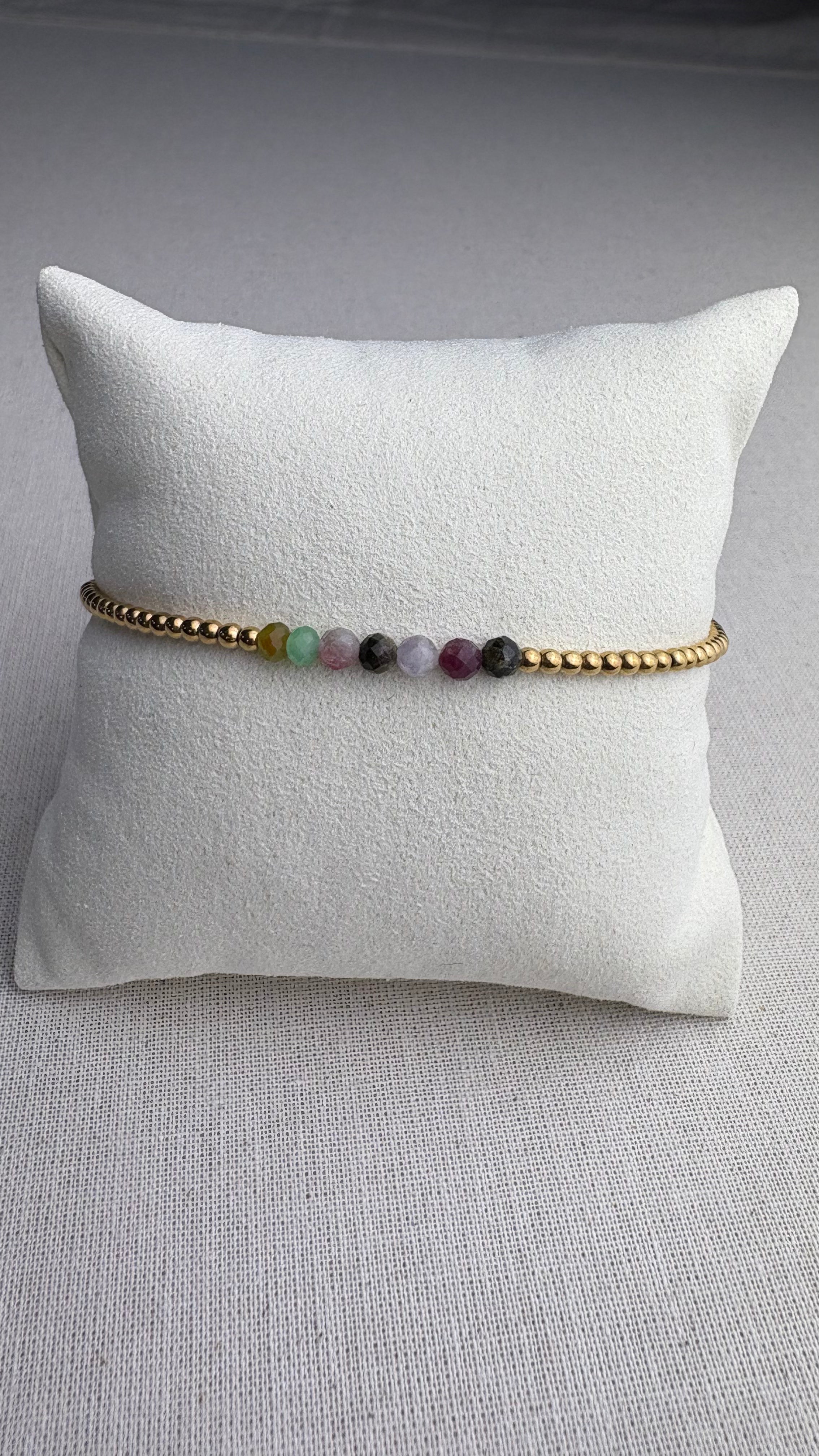 Bracelet Léna doré Tourmaline - Perles en Provence