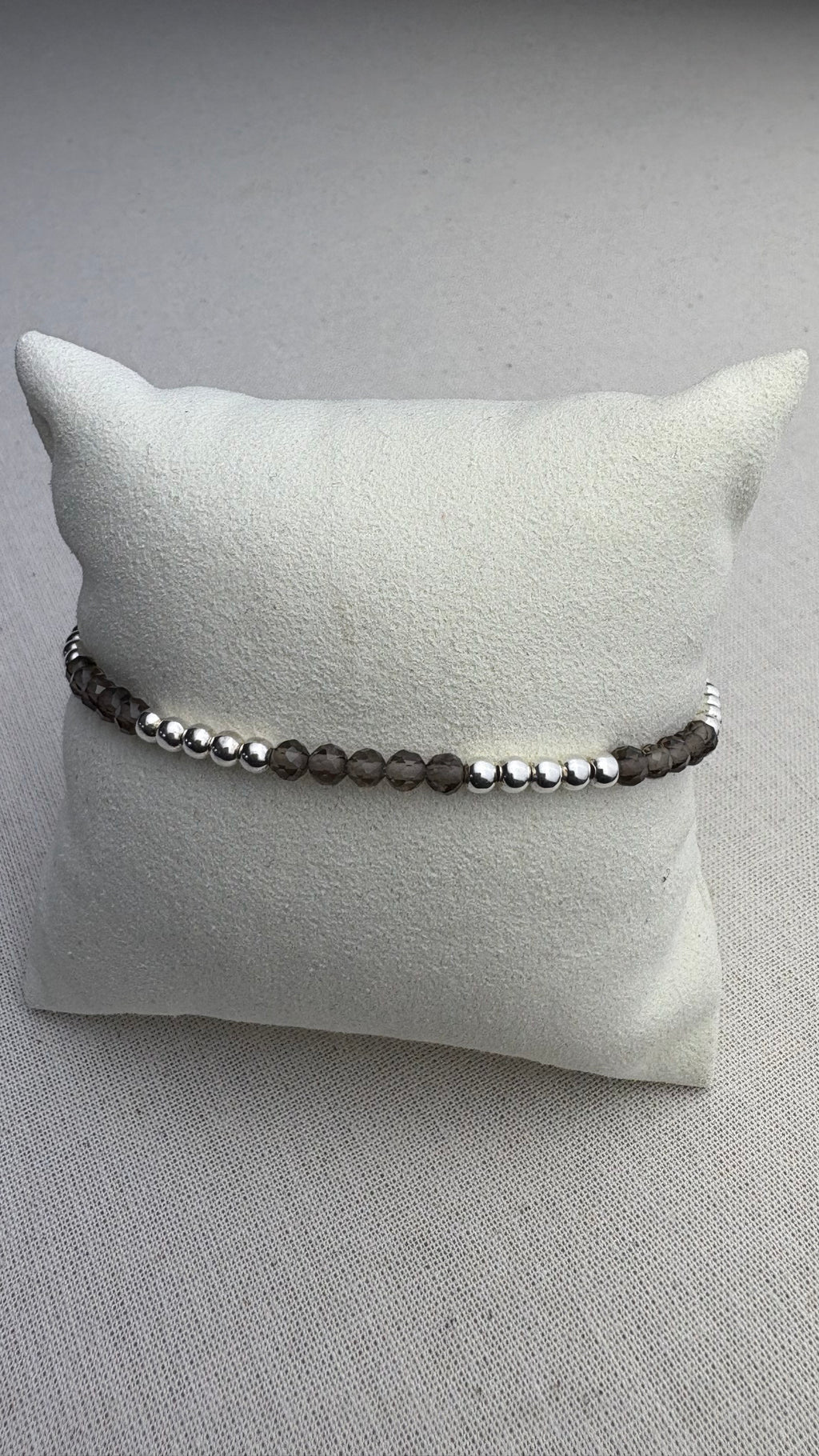 Bracelet Soleil Quartz Brun en argent 925 - Perles en Provence