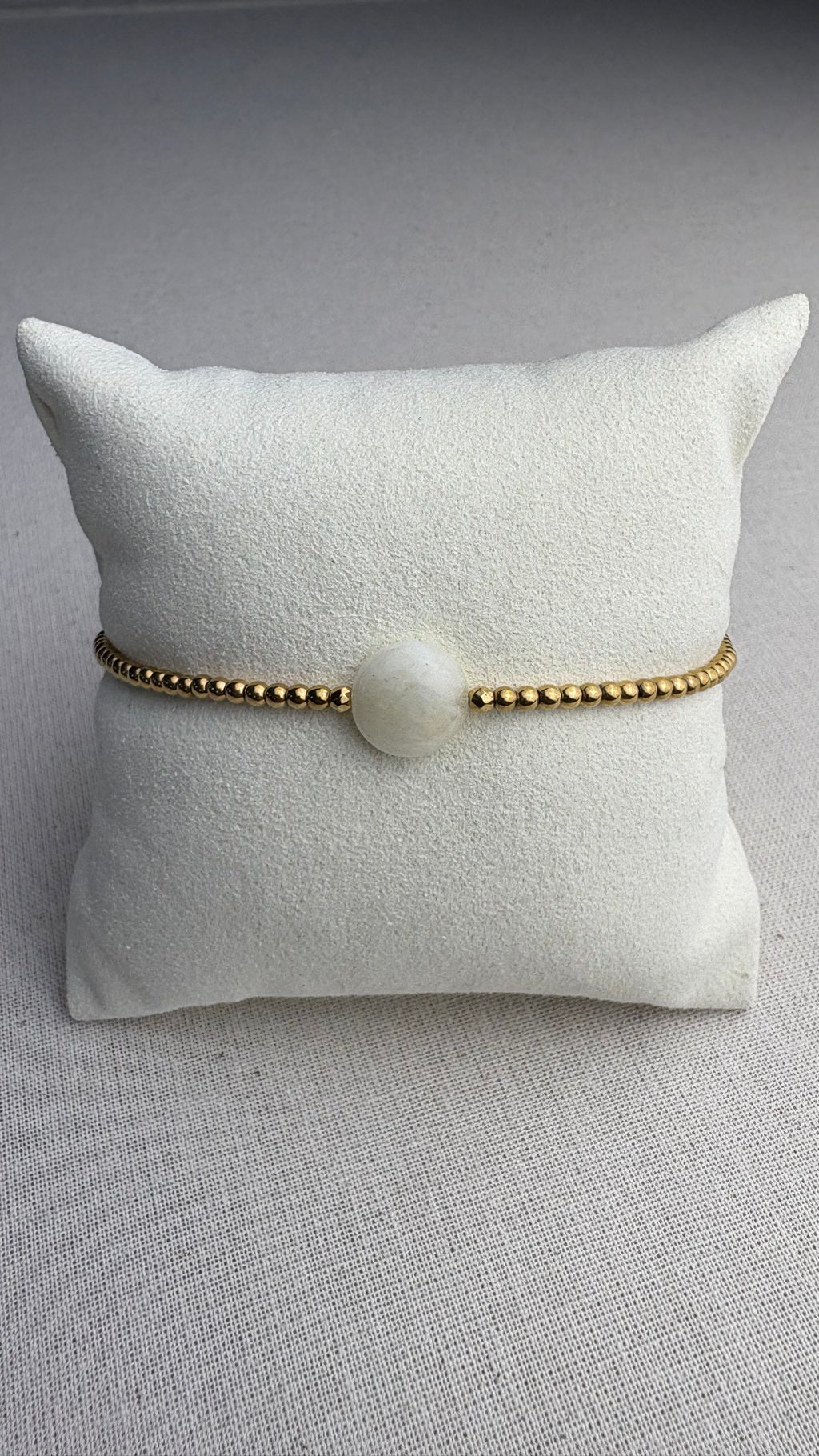 Bracelet Dune doré Pierre de Lune d’Afrique - Perles en Provence