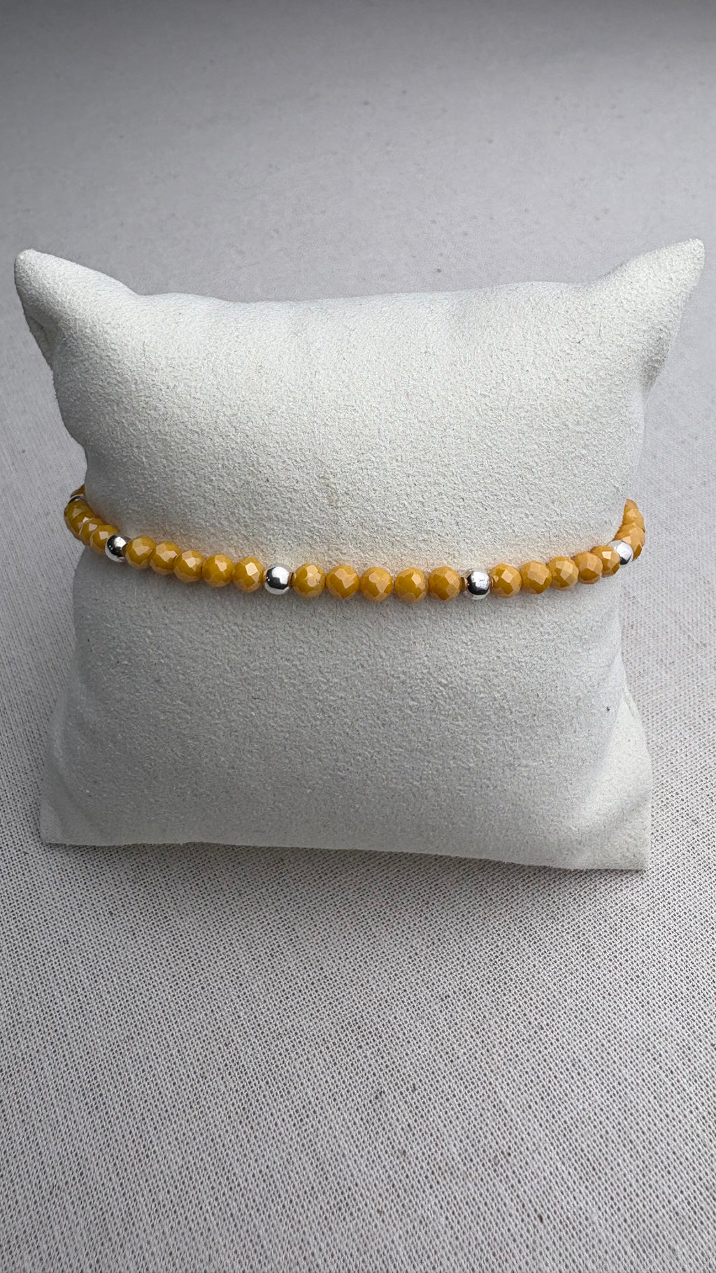 Bracelet Soleil Zirconium Papaye en argent 925 - Perles en Provence