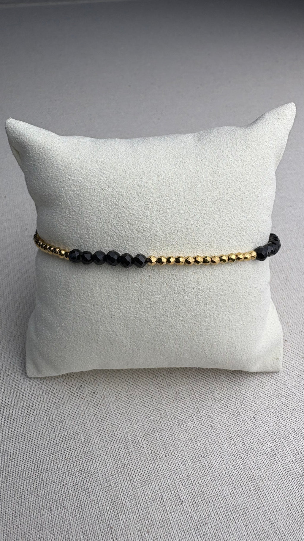 Bracelet Lila doré Onyx - Perles en Provence