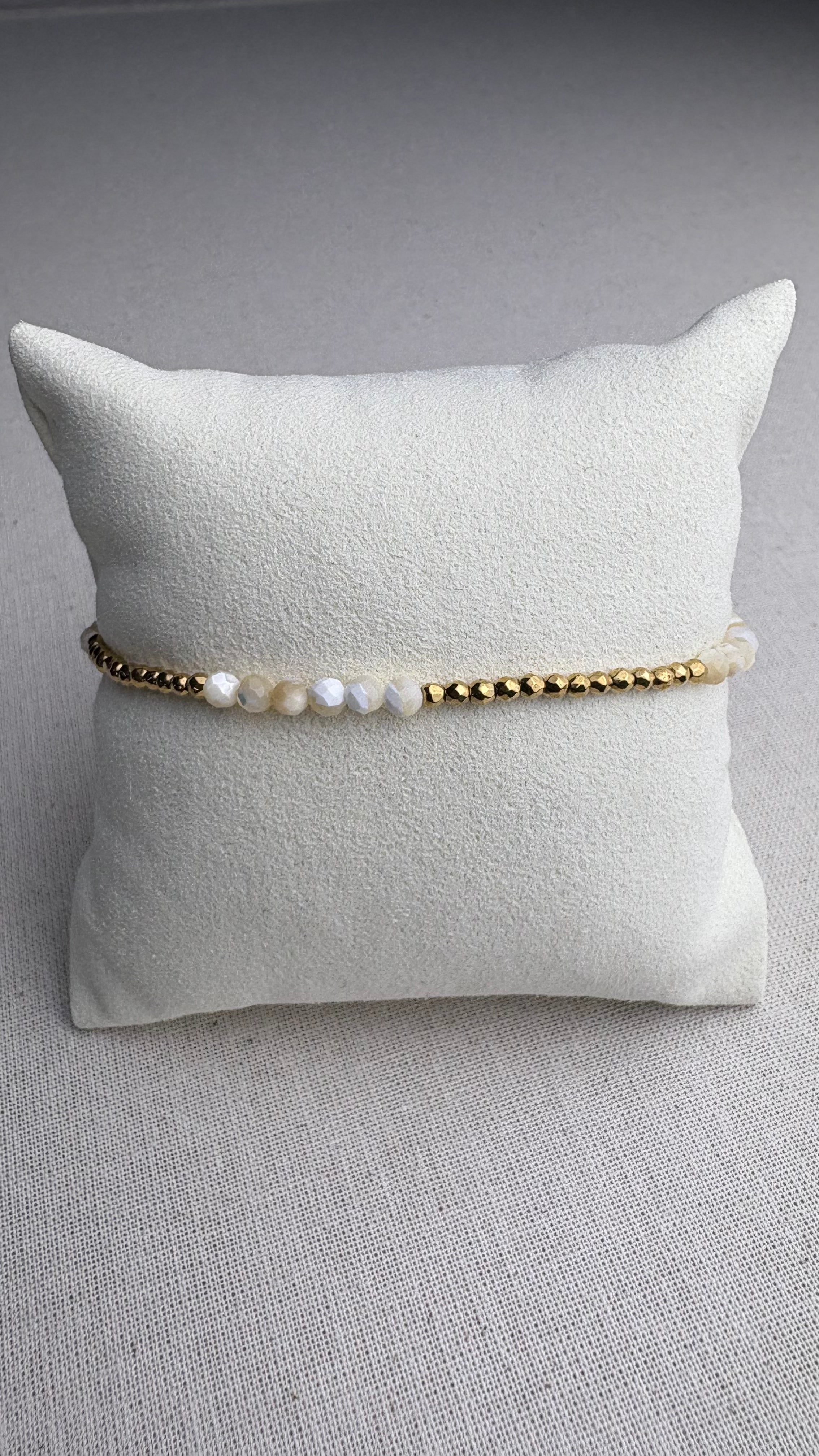 Bracelet Lila doré Nacre Paloma - Perles en Provence