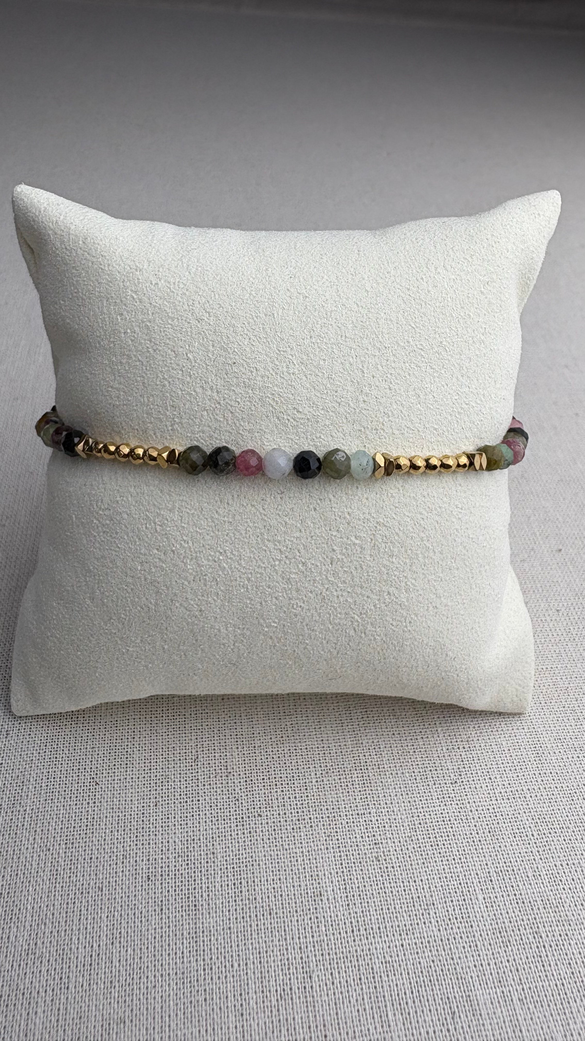 Bracelet Flo doré Tourmaline - Perles en Provence