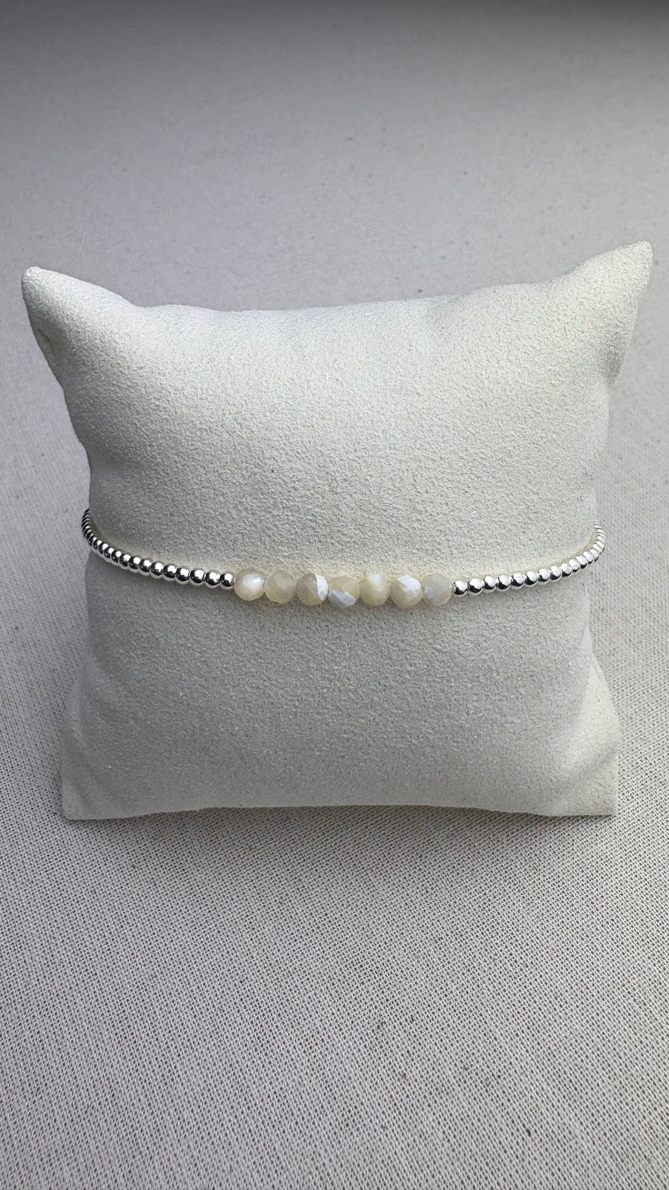 Bracelet Léna Nacre Paloma en argent 925 - Perles en Provence