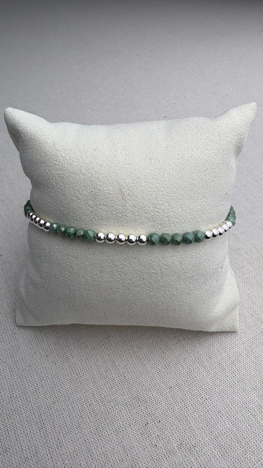Bracelet Soleil Zirconium vert Émeraude en argent 925 - Perles en Provence