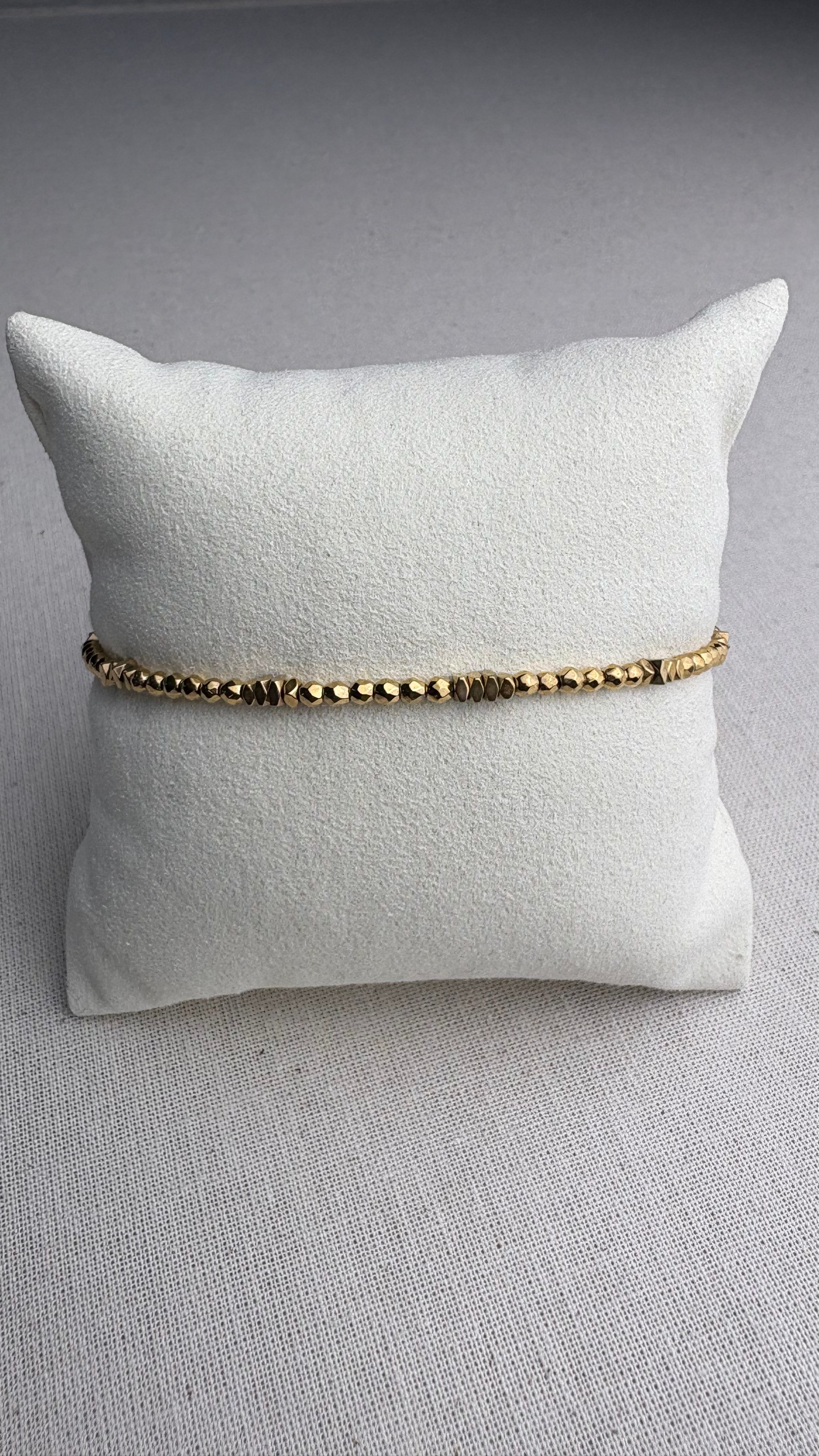 Bracelet Hématite doré Vintage Flat 2 mm - Perles en Provence