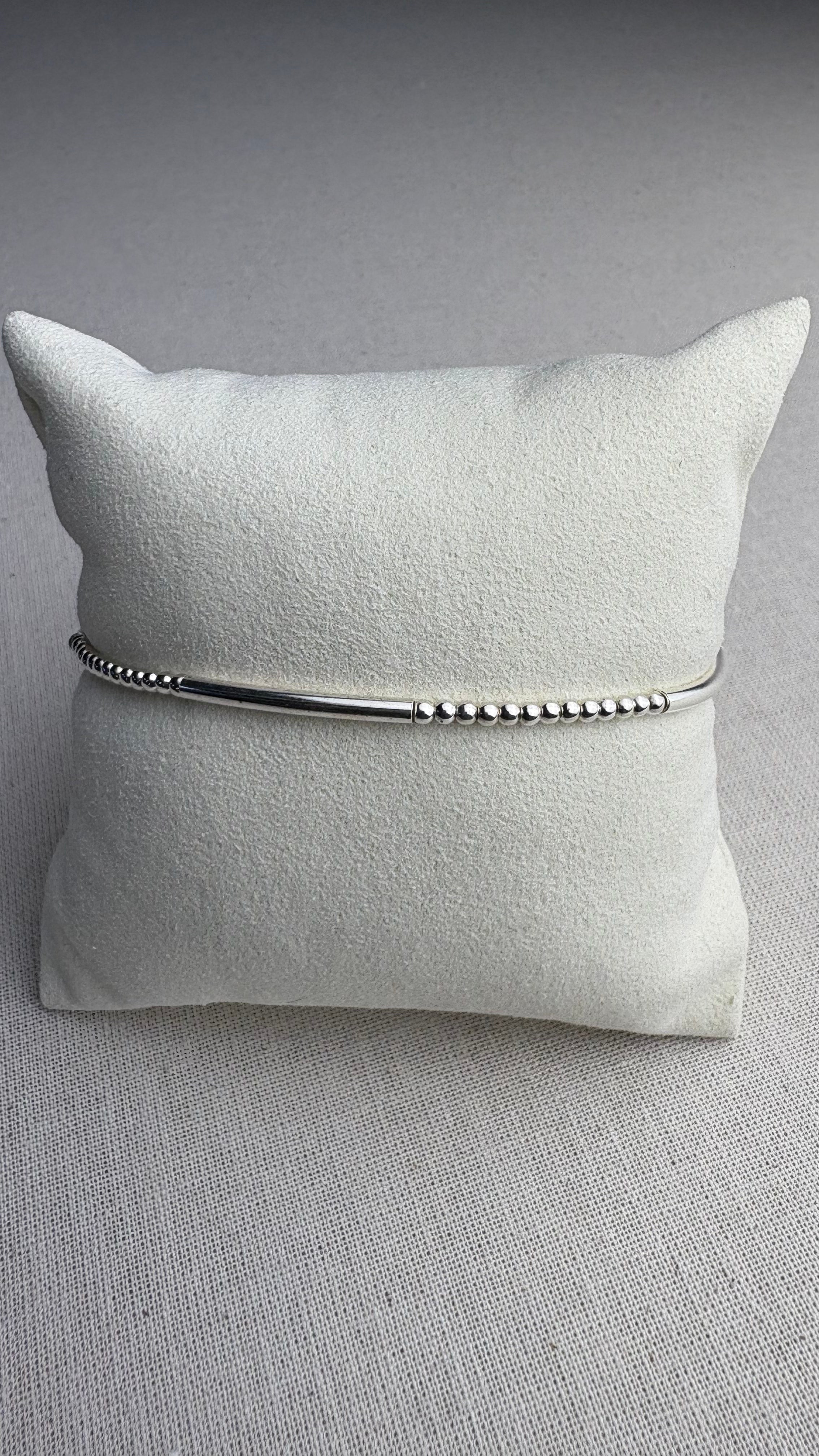 Bracelet Tube en argent 925 - Perles en Provence