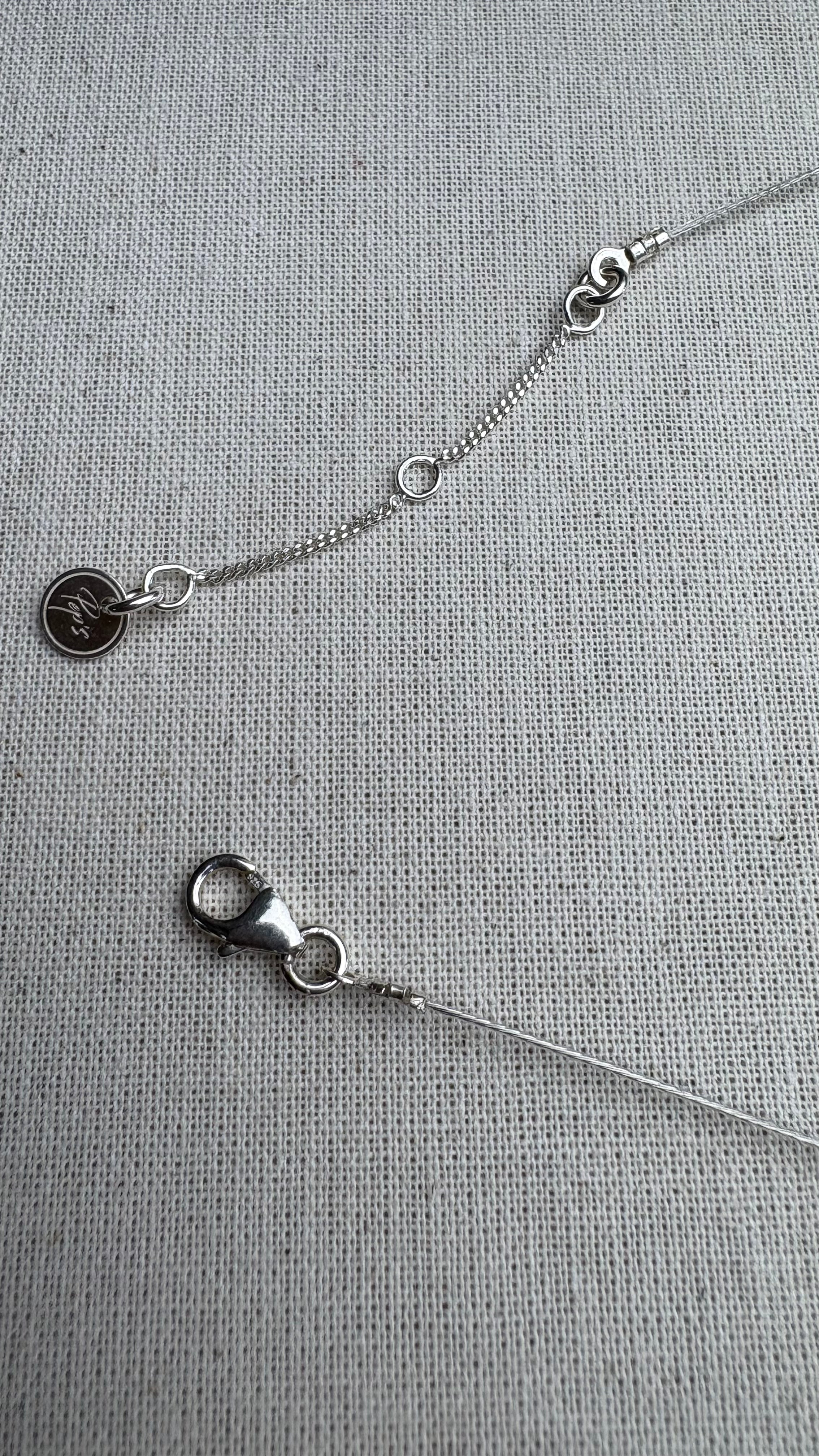 Collier ras de coup Briolette Pierre de Lune en argent 925 - Perles en Provence (photo 2)