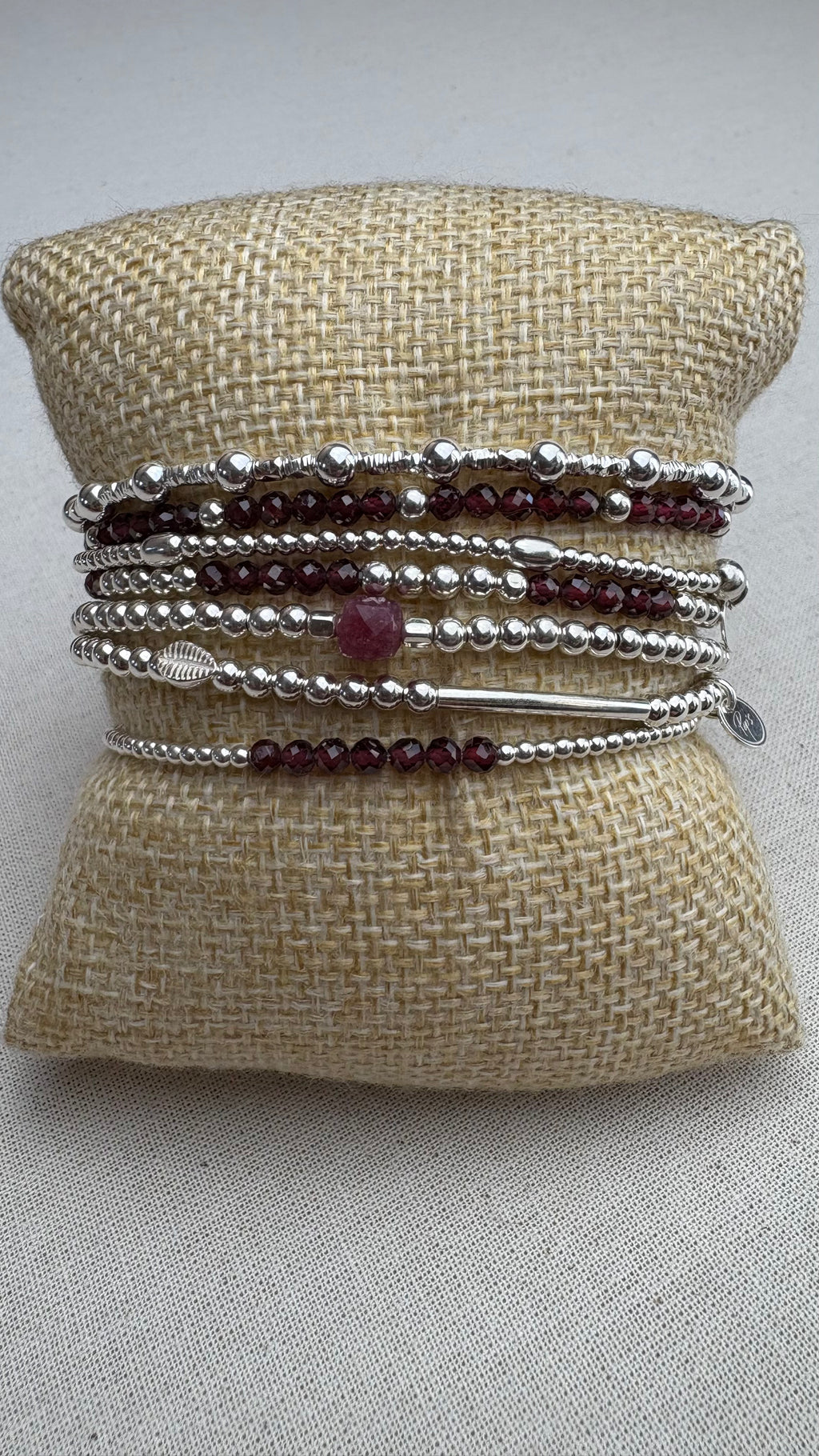 Bracelet Léna Zirconium    Grenat d’Inde en argent 925 - Perles en Provence (photo 2)