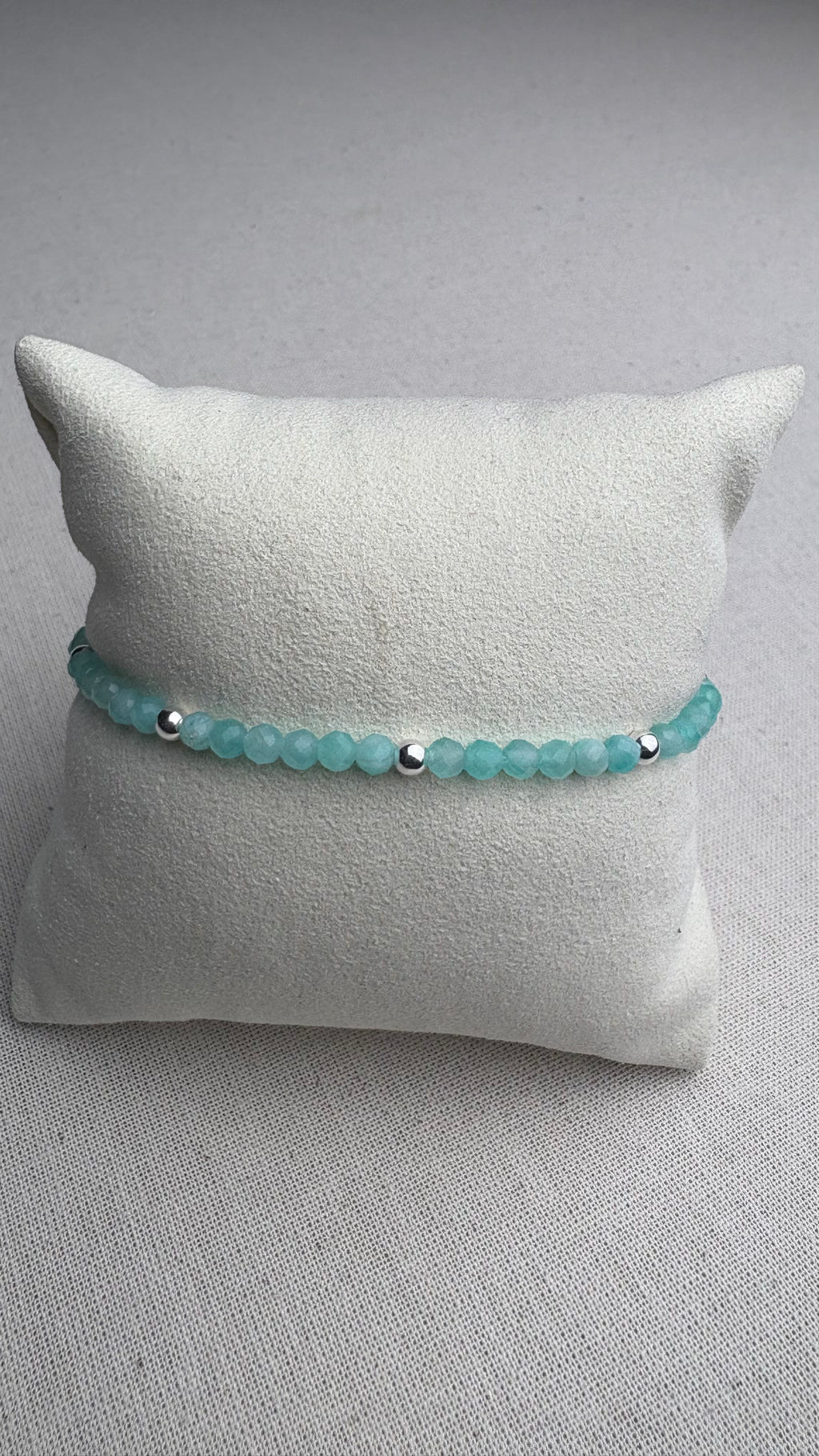 Bracelet Baha Amazonite du Brésil en argent 925 - Perles en Provence