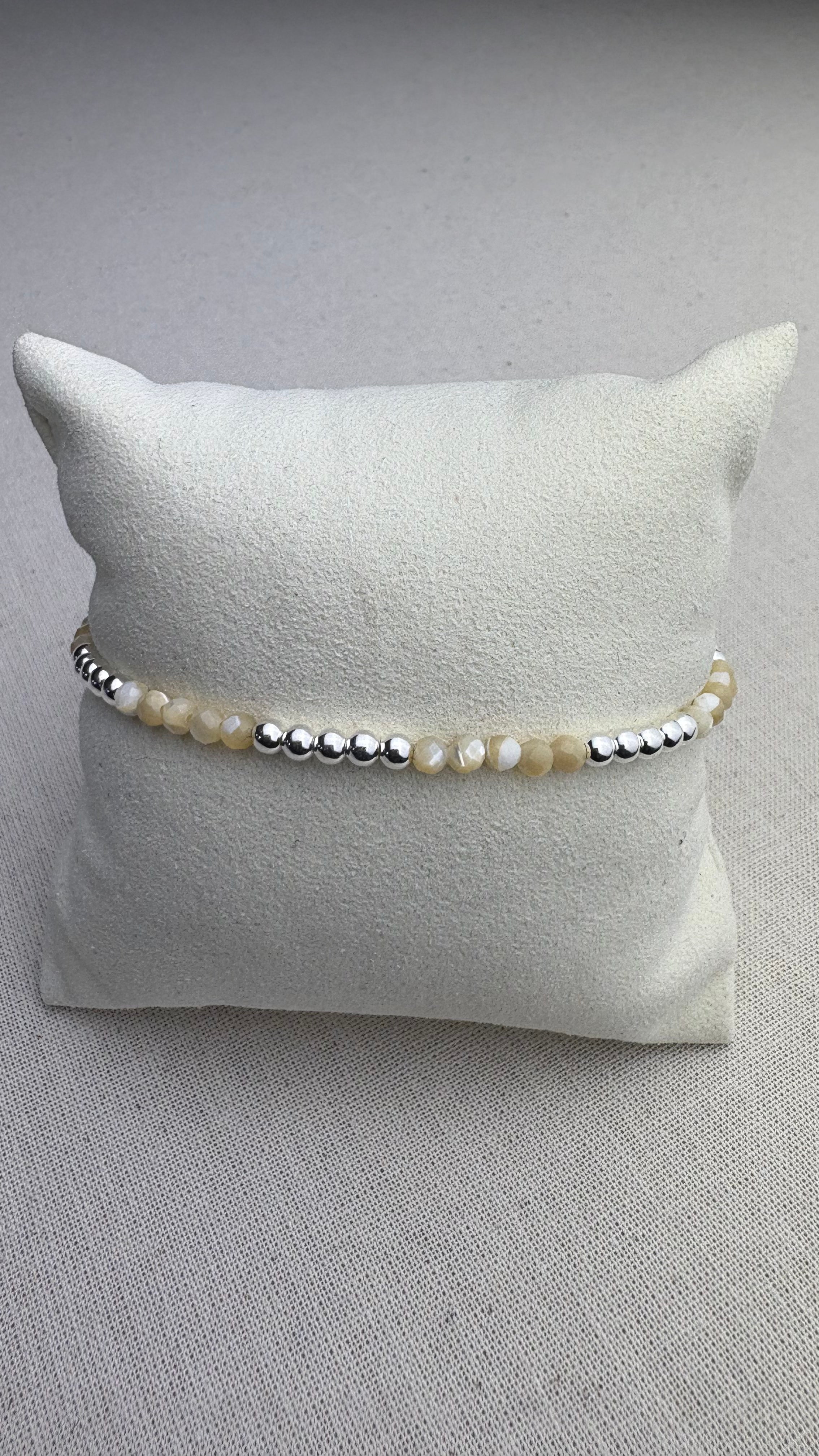 Bracelet Soleil Nacre Paloma en argent 925 - Perles en Provence