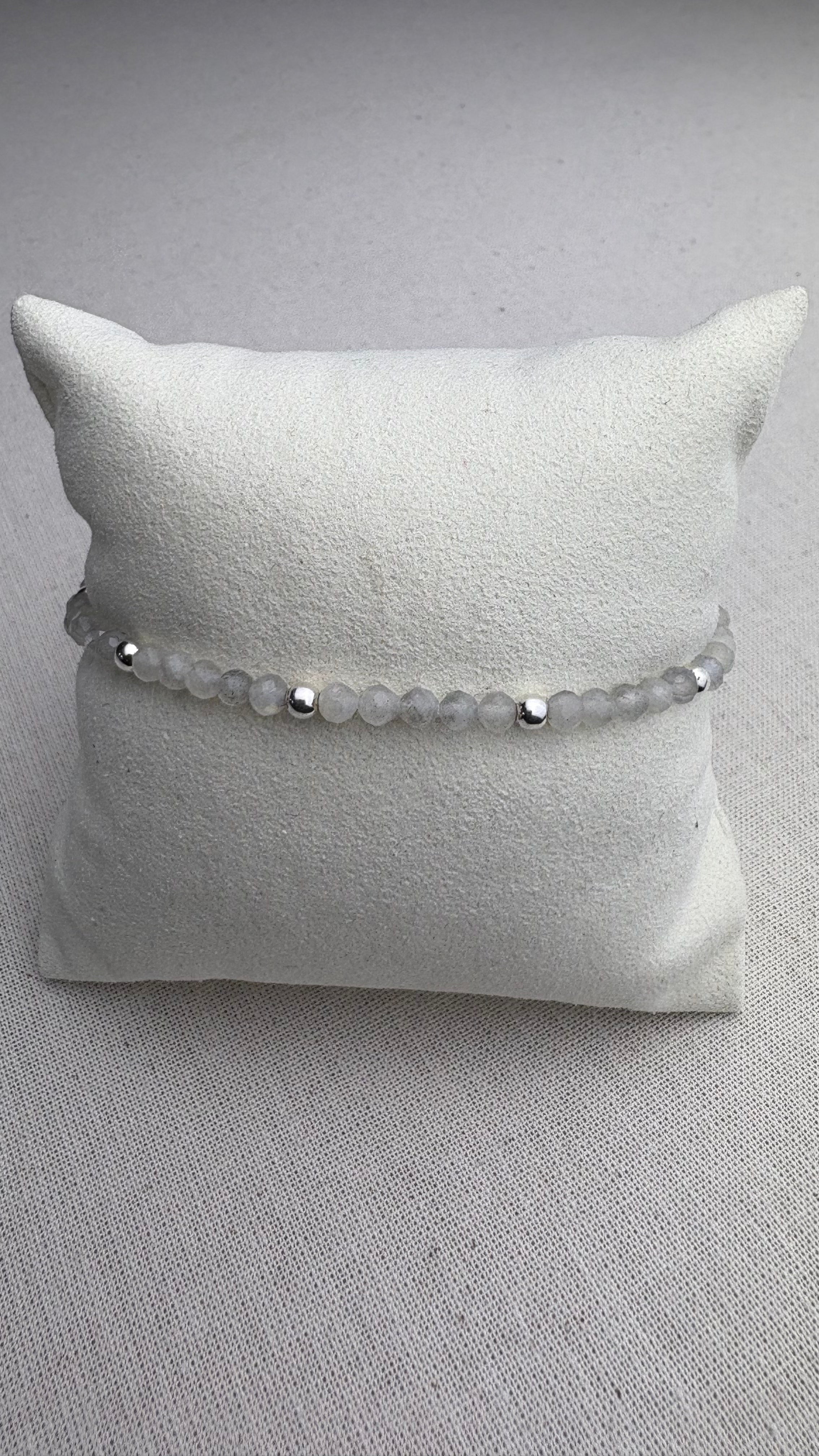 Bracelet Baha Pierre de Lune en argent 925 - Perles en Provence
