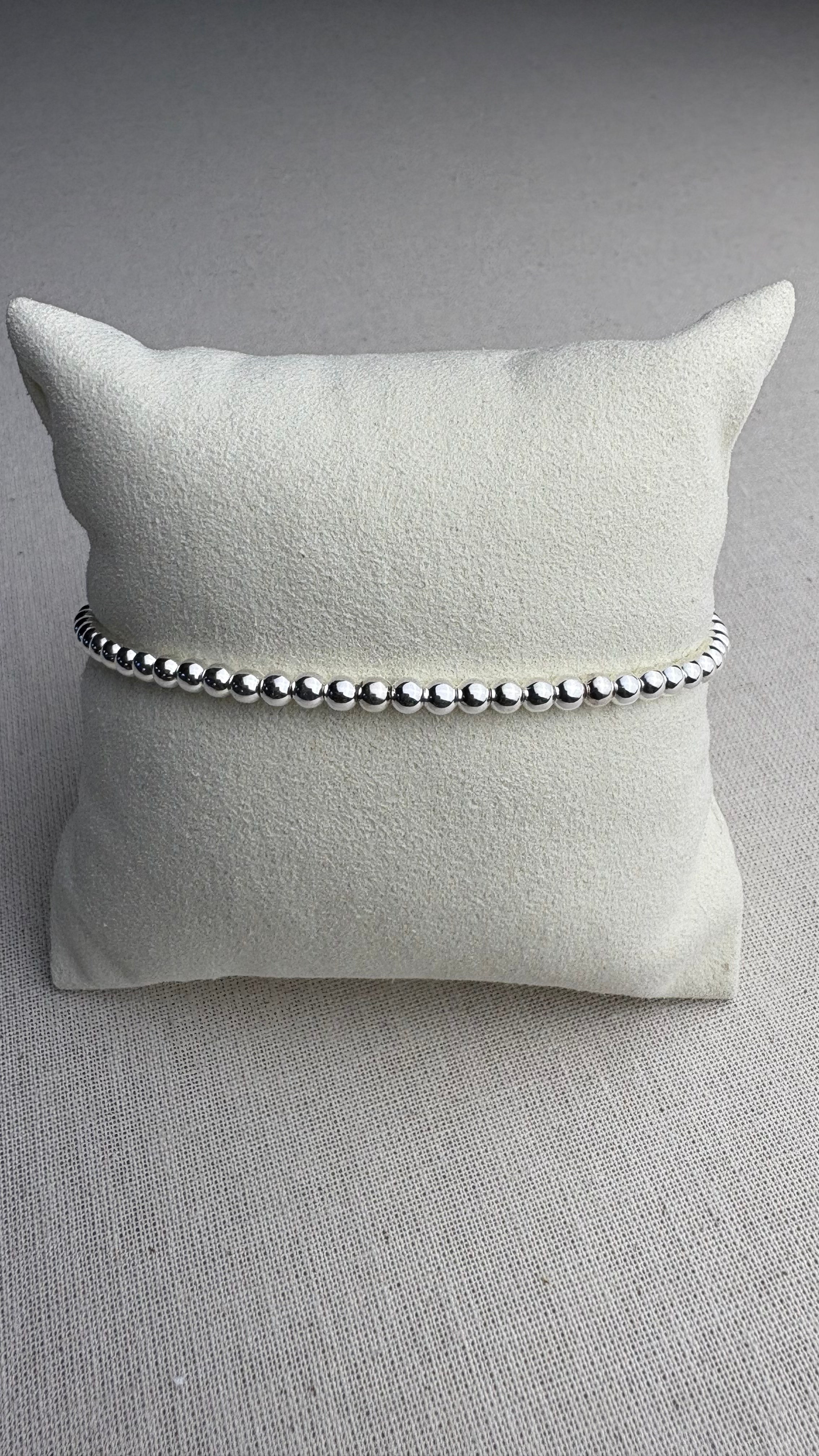 Bracelet martelées 3mm en argent 925 - Perles en Provence