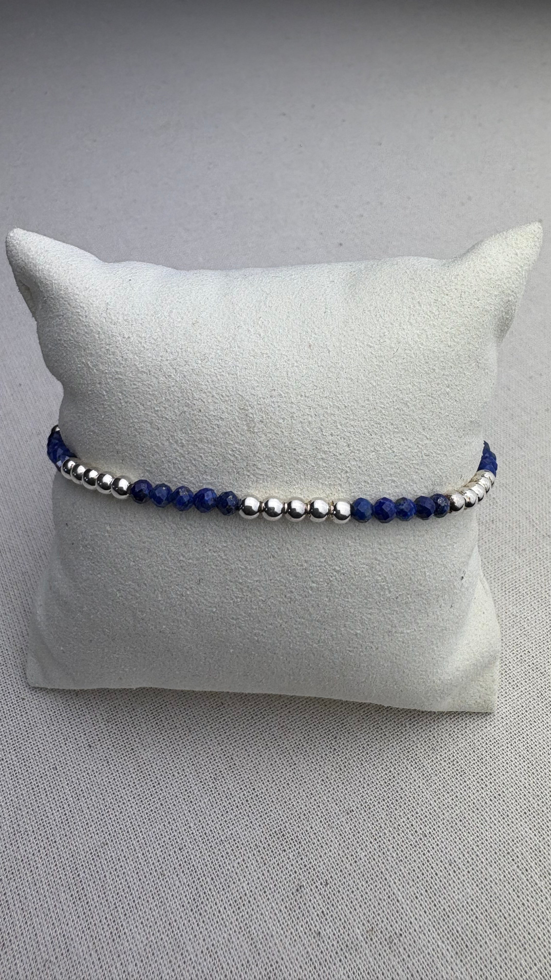 Bracelet Soleil Lapis Afghanistan - Perles en Provence