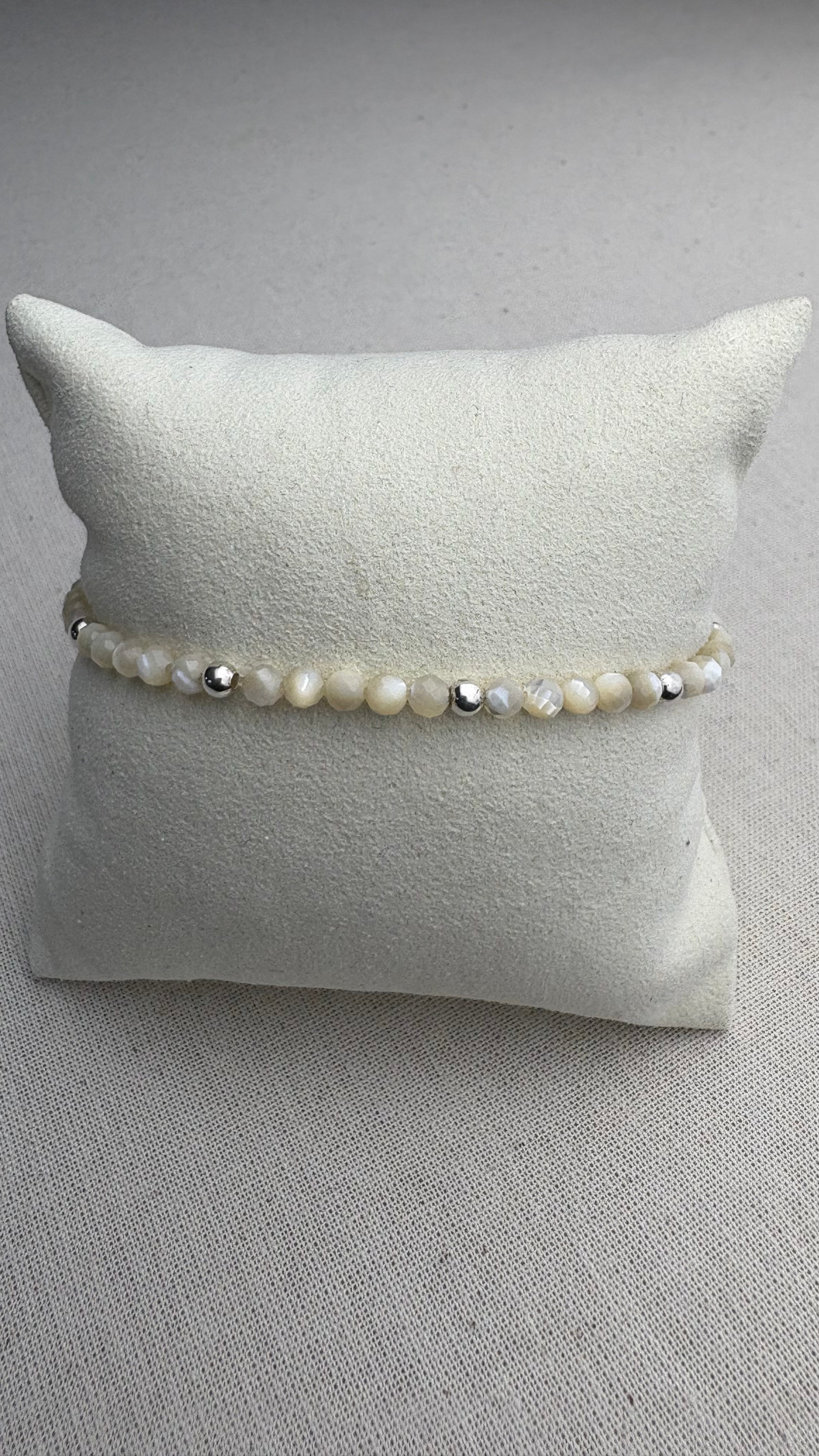 Bracelet Baha Nacre Paloma en argent 925 - Perles en Provence