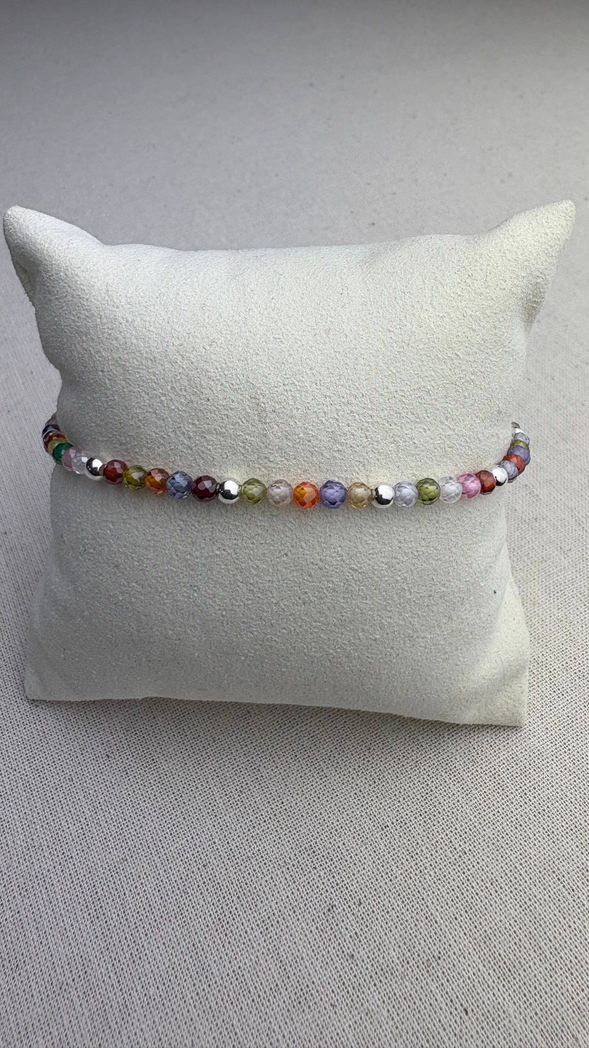 Bracelet Baha Zircomium Mixed en argent 925 - Perles en Provence