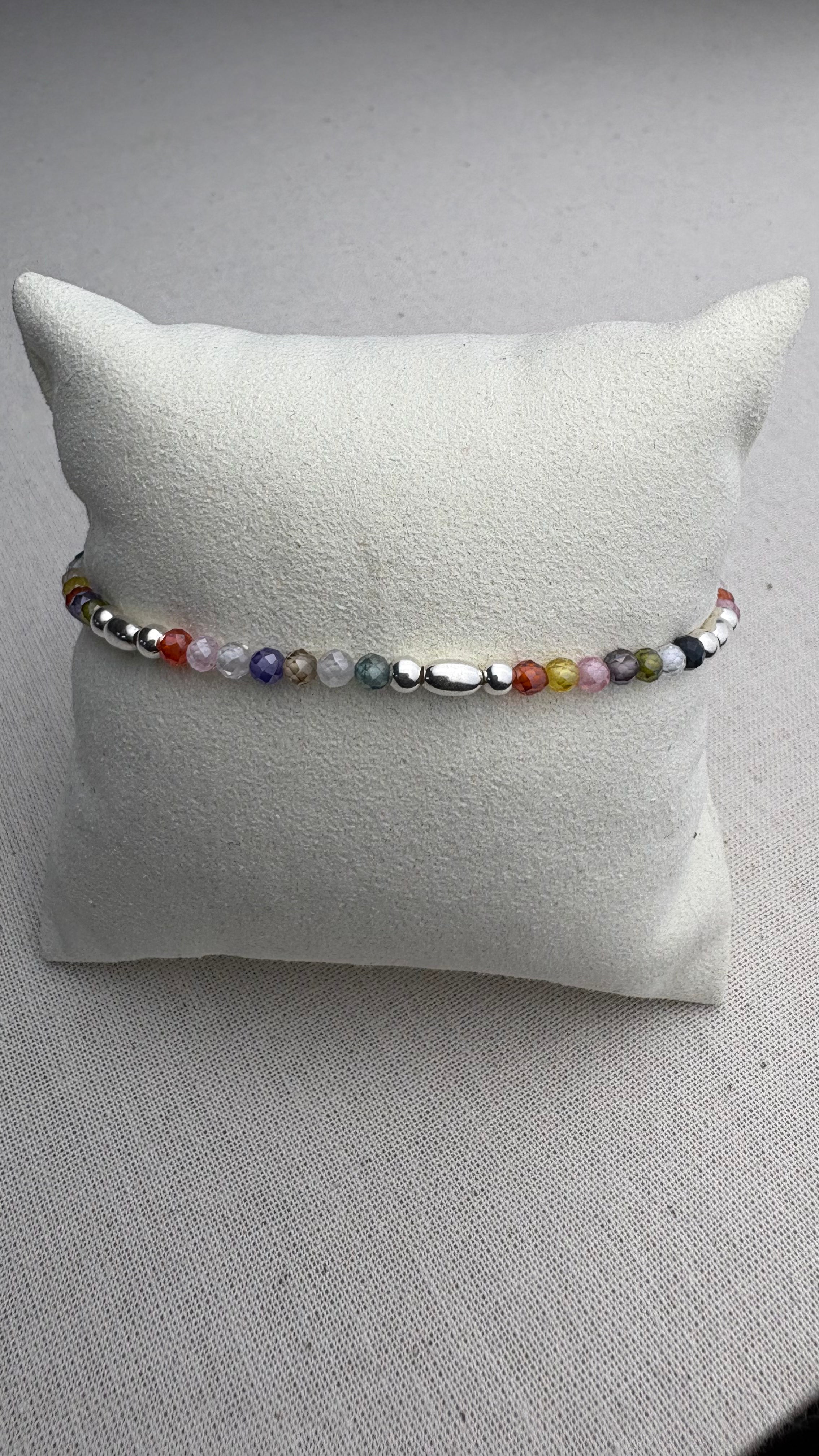Bracelet Romy Zircomium mixed Colors en argent 925 - Perles en Provence