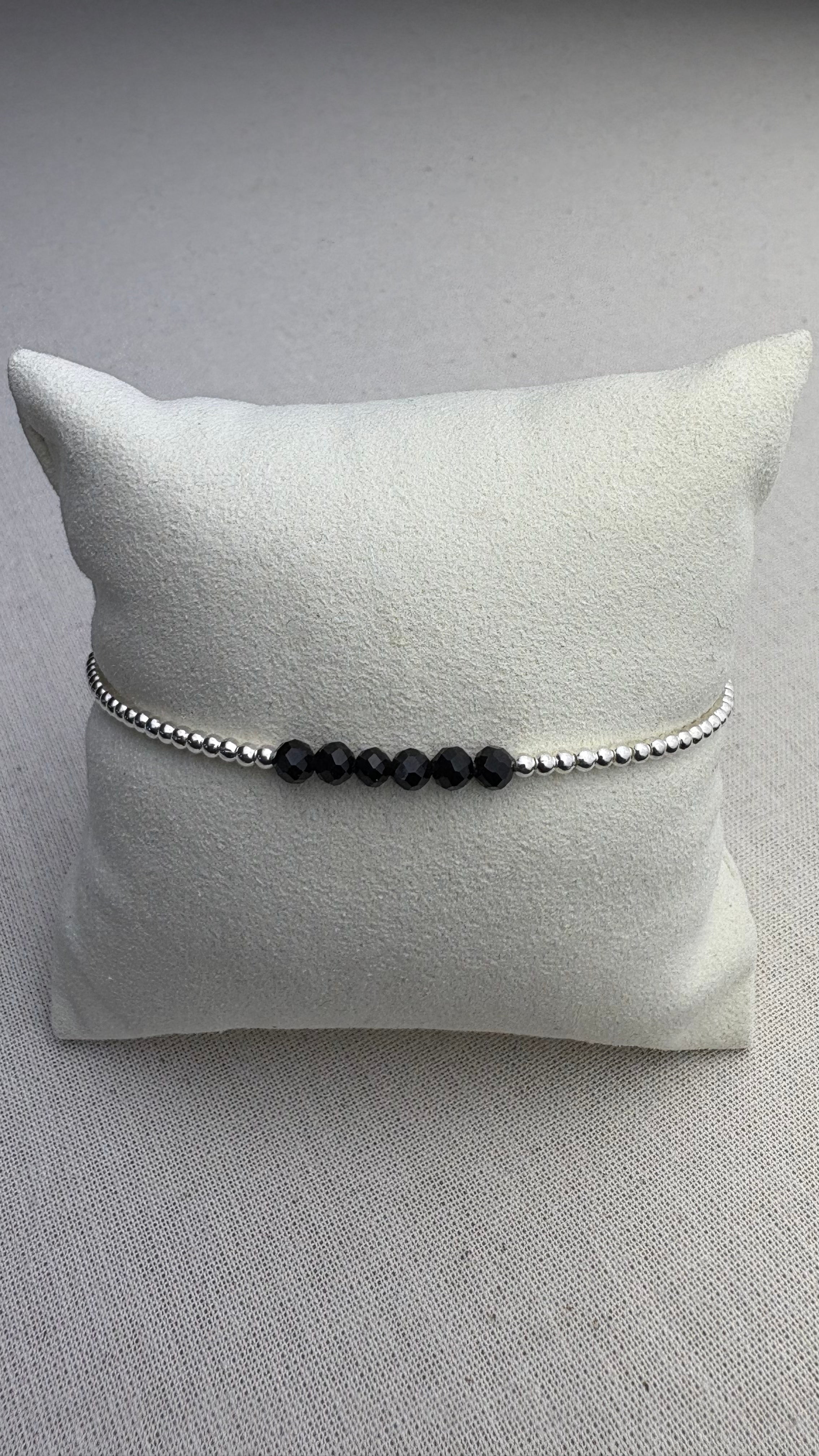 Bracelet Léna Onyx en argent 925 - Perles en Provence