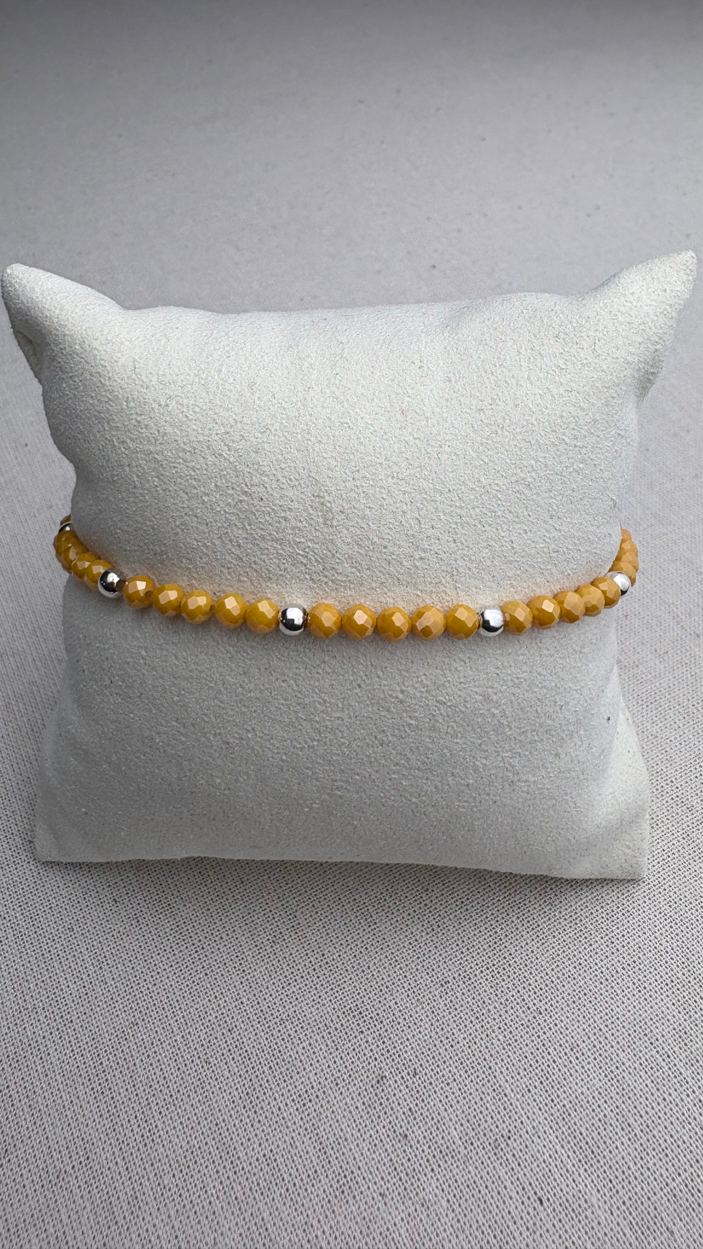 Bracelet Baha Zirconium Papaye en argent 925 - Perles en Provence