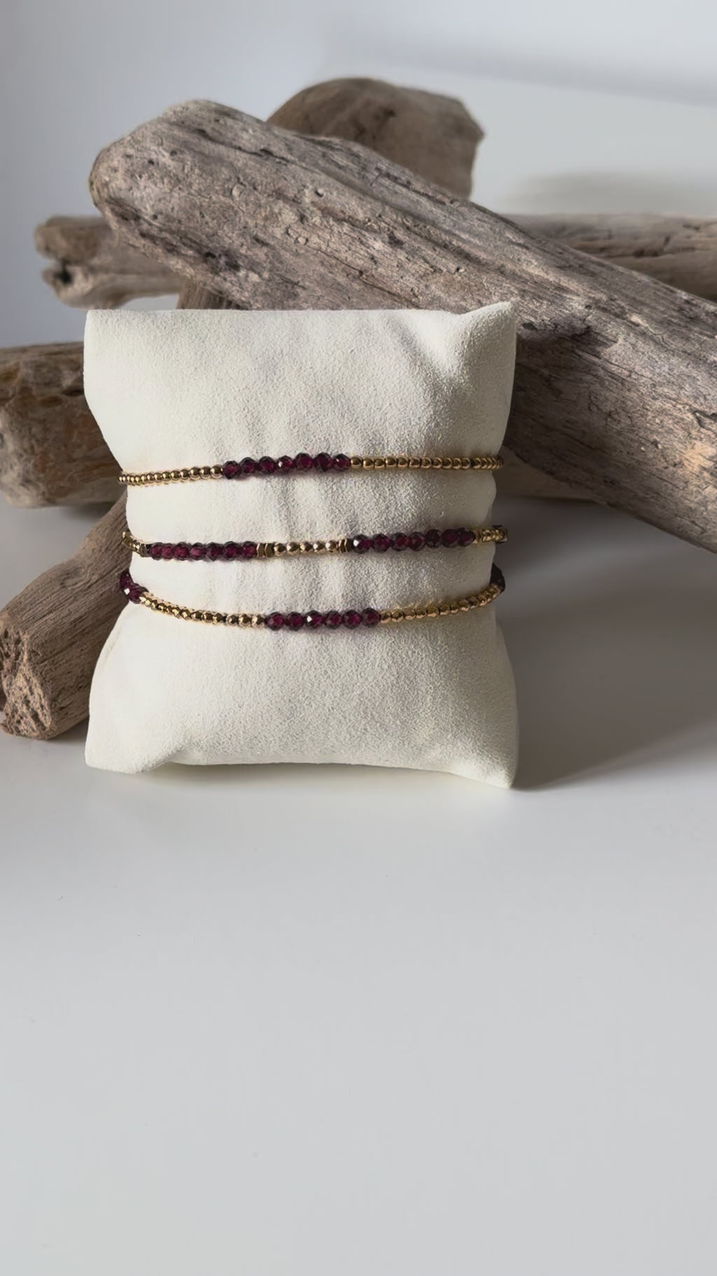 Bracelet Lila doré Grenat d’Inde